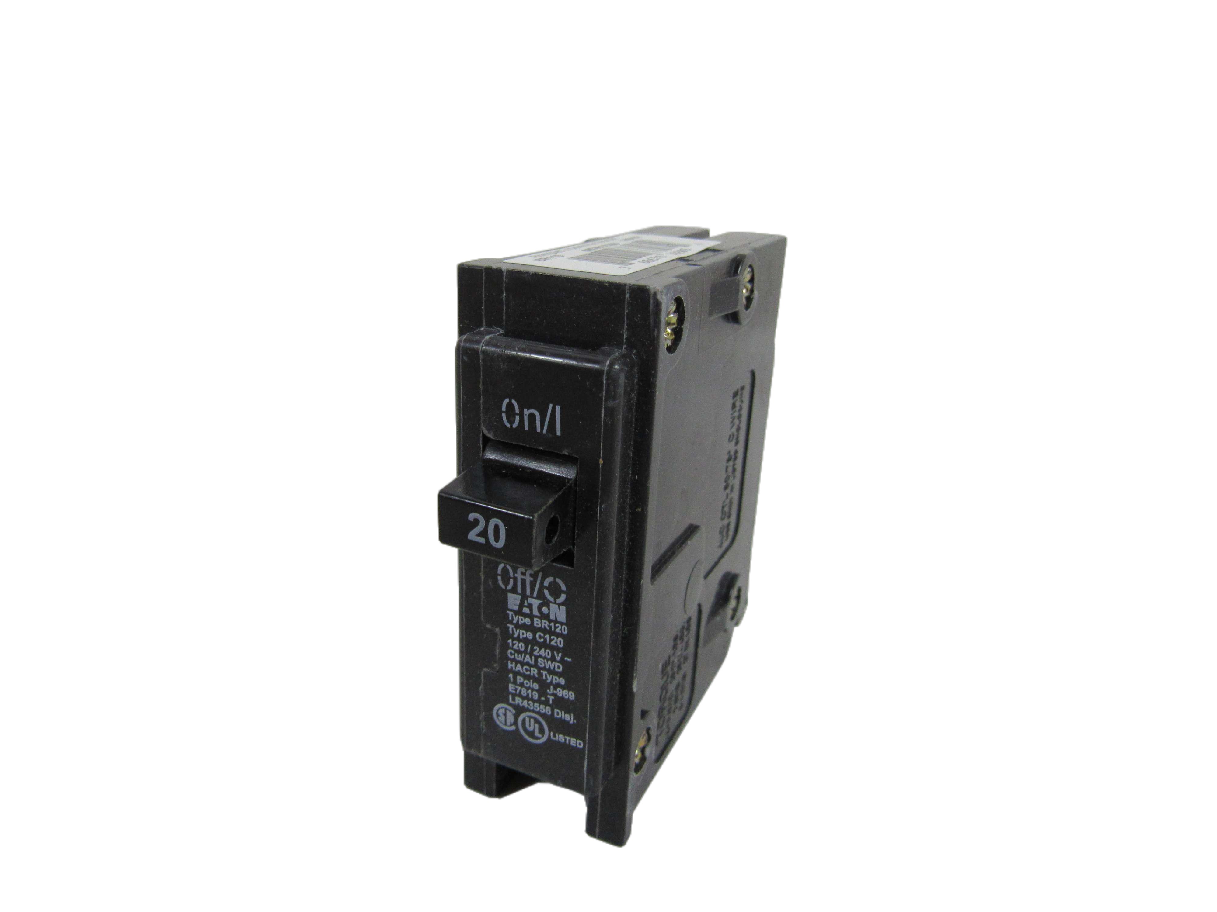 Eaton BR120 Circuit Breaker (Damaged, For Parts or Repair)