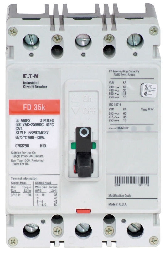 Eaton FD3100 Non-Interchangeable Trip Circuit Breaker (Used)