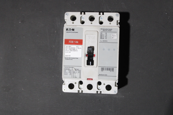 Eaton FDB3150 Molded Case Circuit Breaker (Damaged, For Parts or Repair)