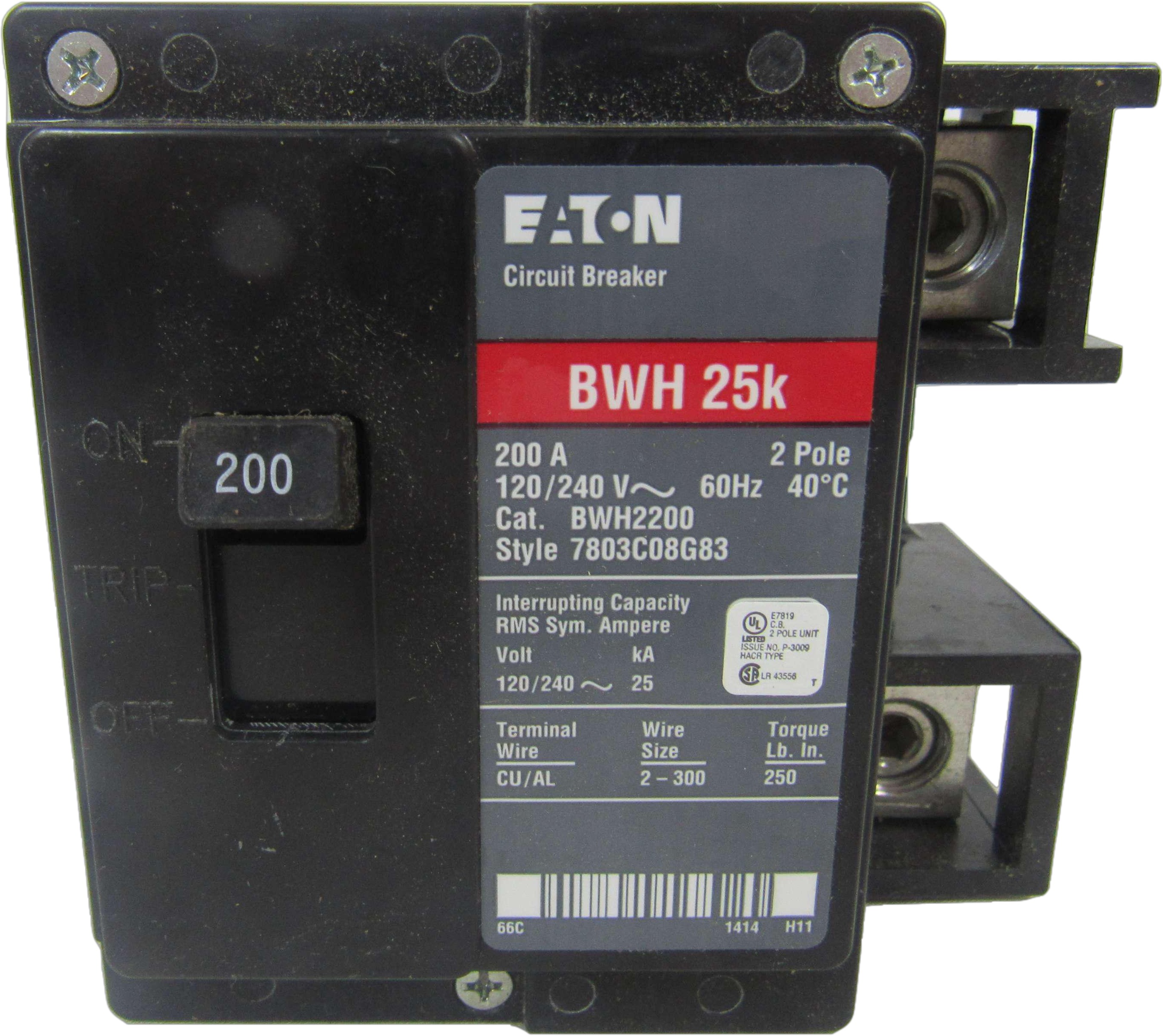 Eaton BWH2200 Circuit Breaker (Used)