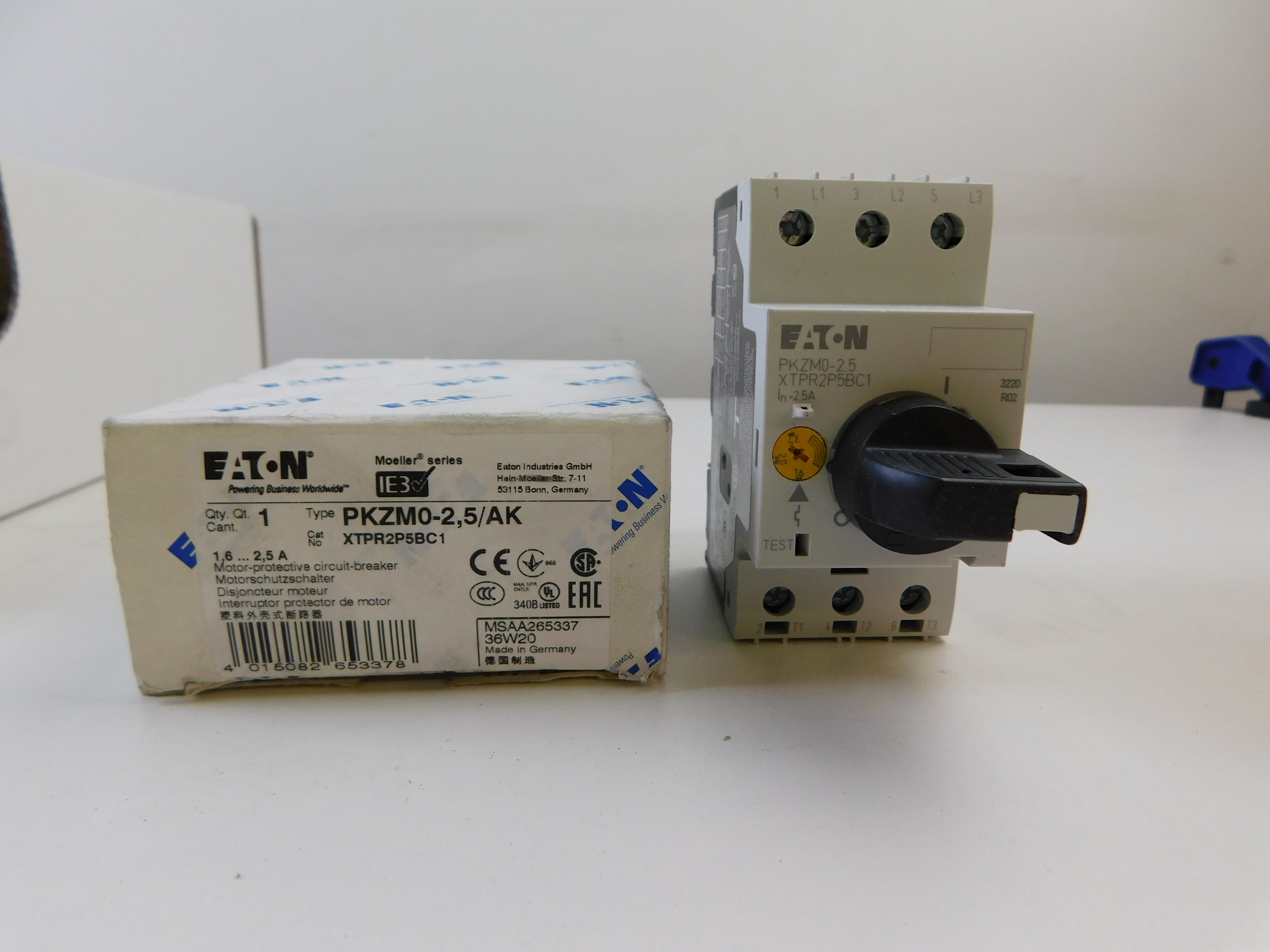 Eaton XTPR2P5BC1 Rotary Manual Motor Protector