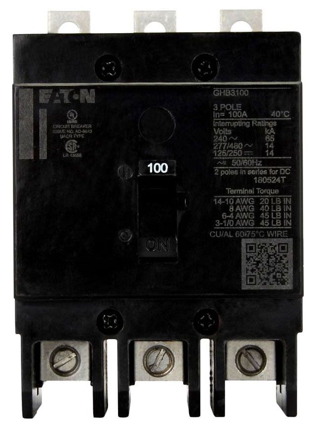 Eaton GHB3060 Non-Interchangeable Trip Circuit Breaker (Damaged, For Parts or Repair)