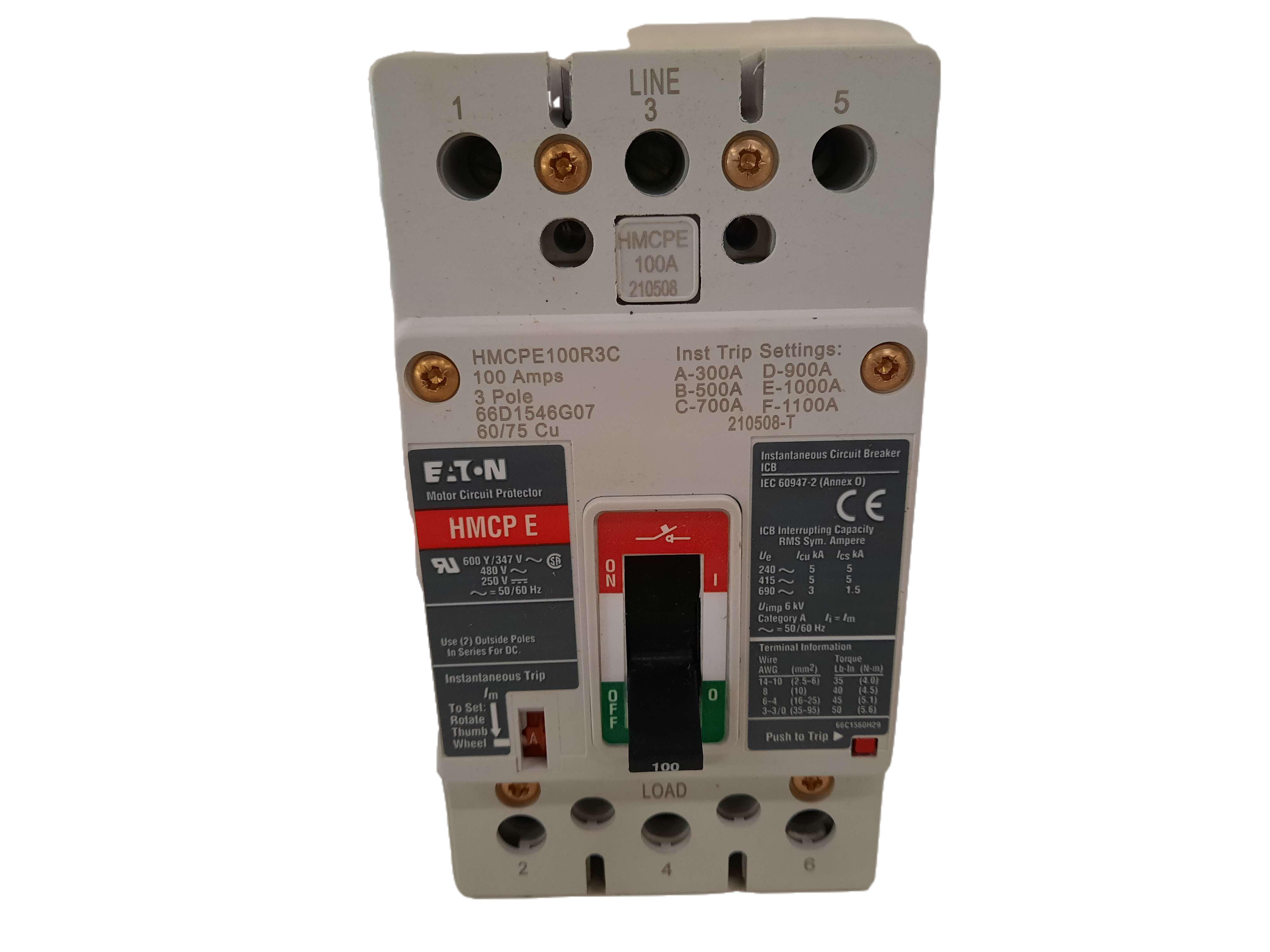Eaton HMCPE100R3C Motor Circuit Protector