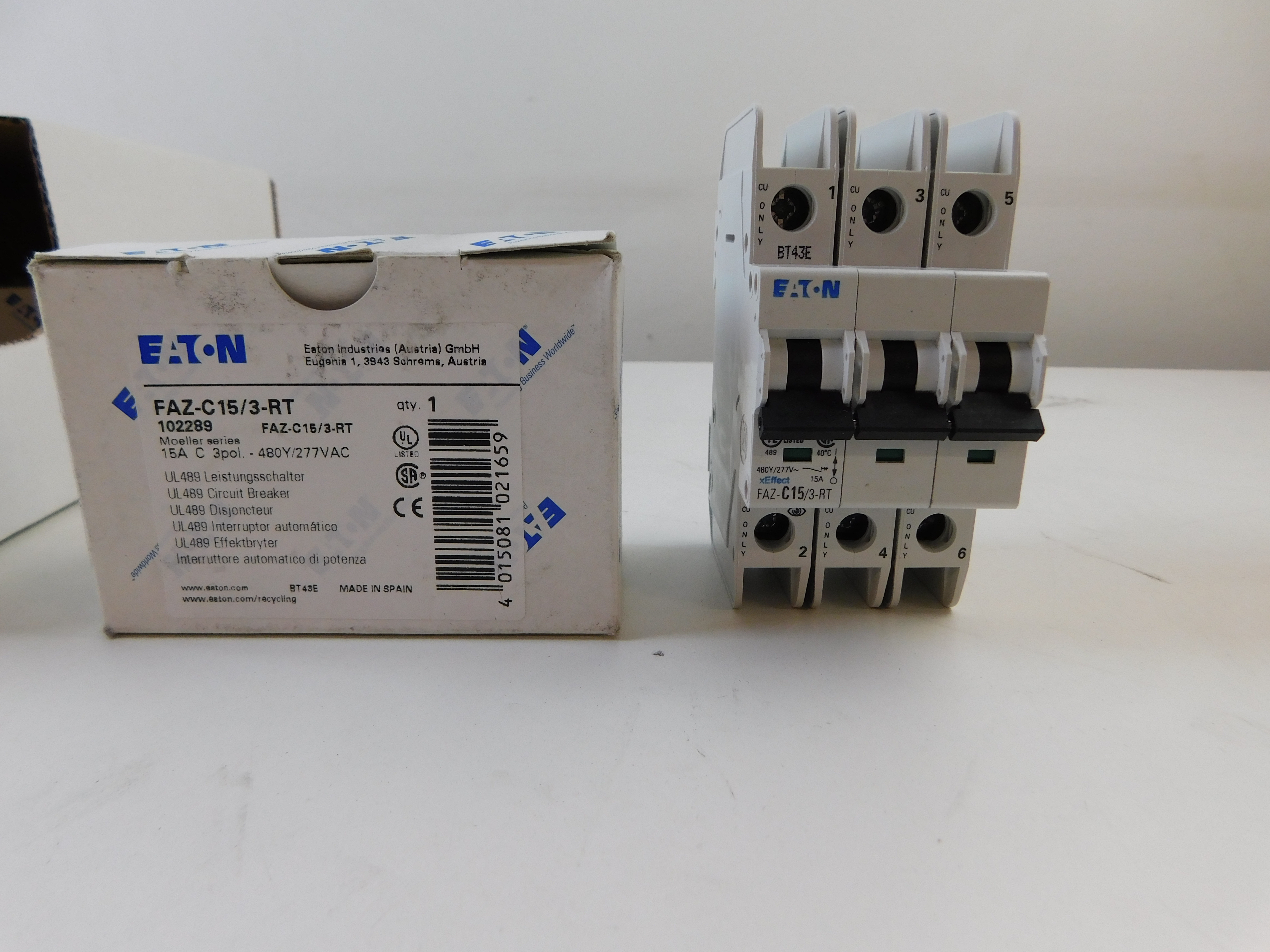 Eaton FAZ-C15/3-RT Miniature Circuit Breaker