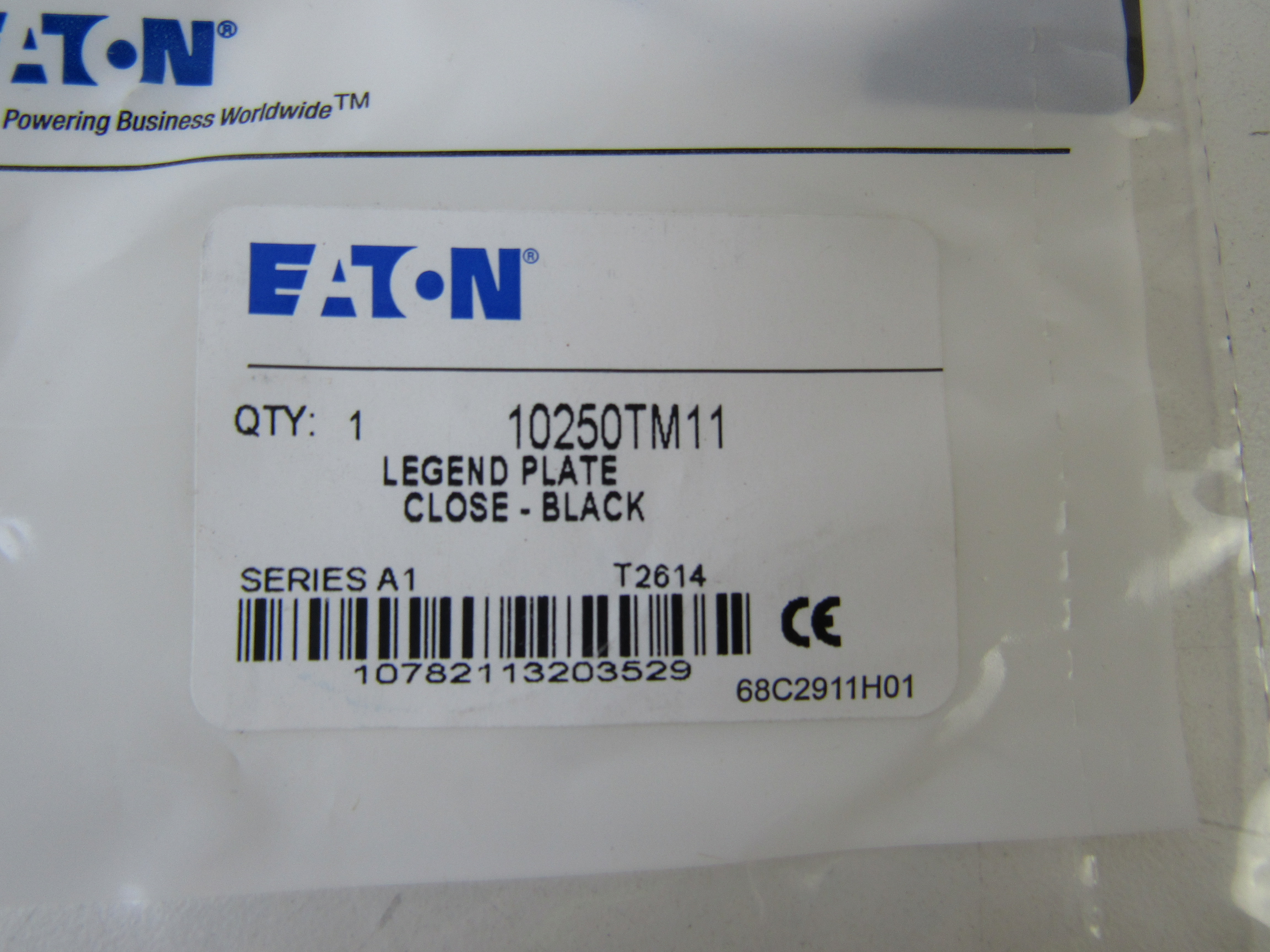 Eaton 10250TM11 Pushbutton Legend Plate