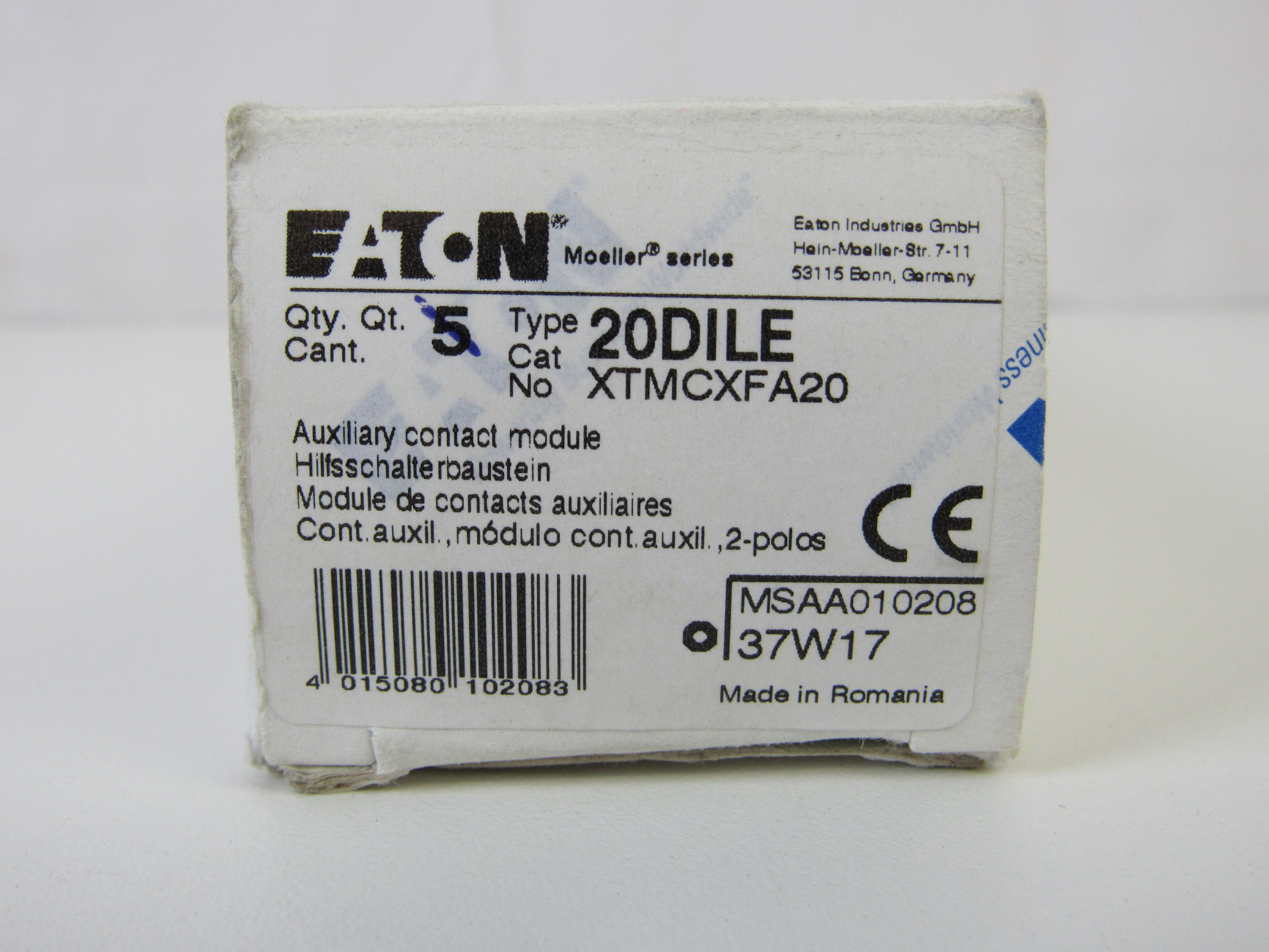 Eaton XTMCXFA20 Control Relay Auxiliary Contact