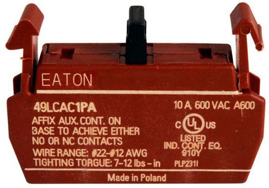 Eaton C320AMH2 Auxiliary Contact (Repackaged)