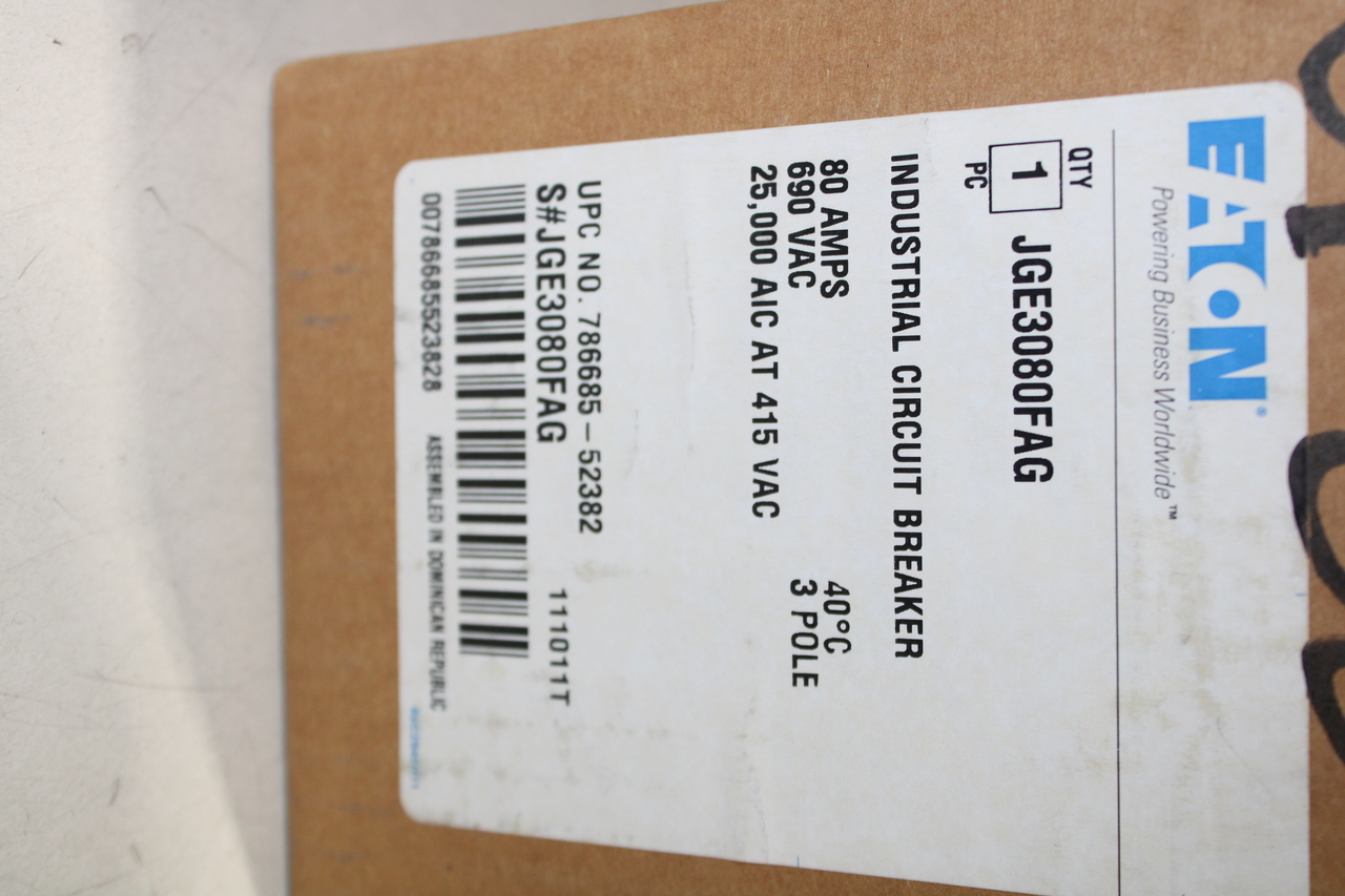 Eaton JGE3080FAG Molded Case Breakers (MCCBs)