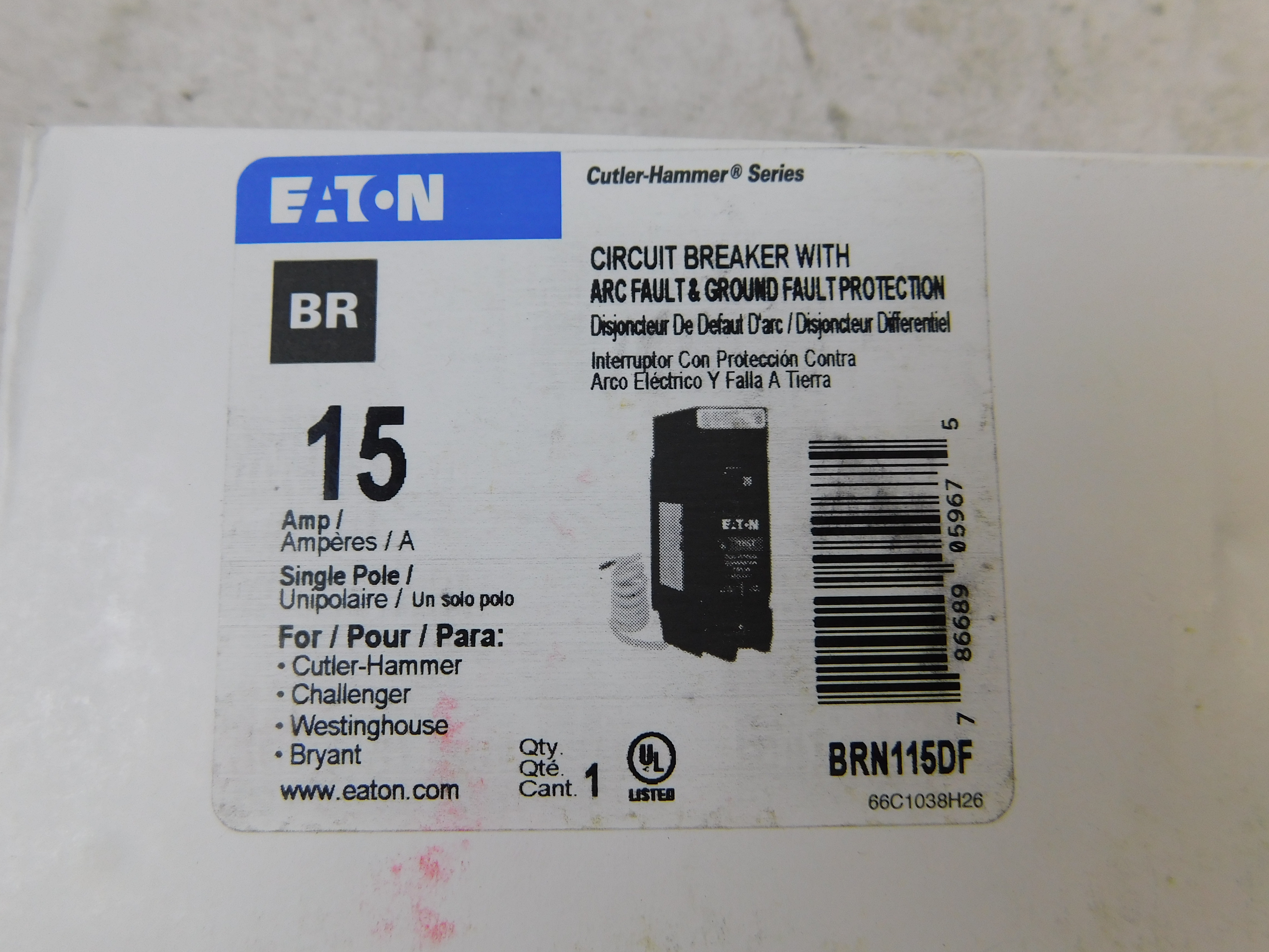 Eaton BRN115DF Miniature Circuit Breakers (MCBs)