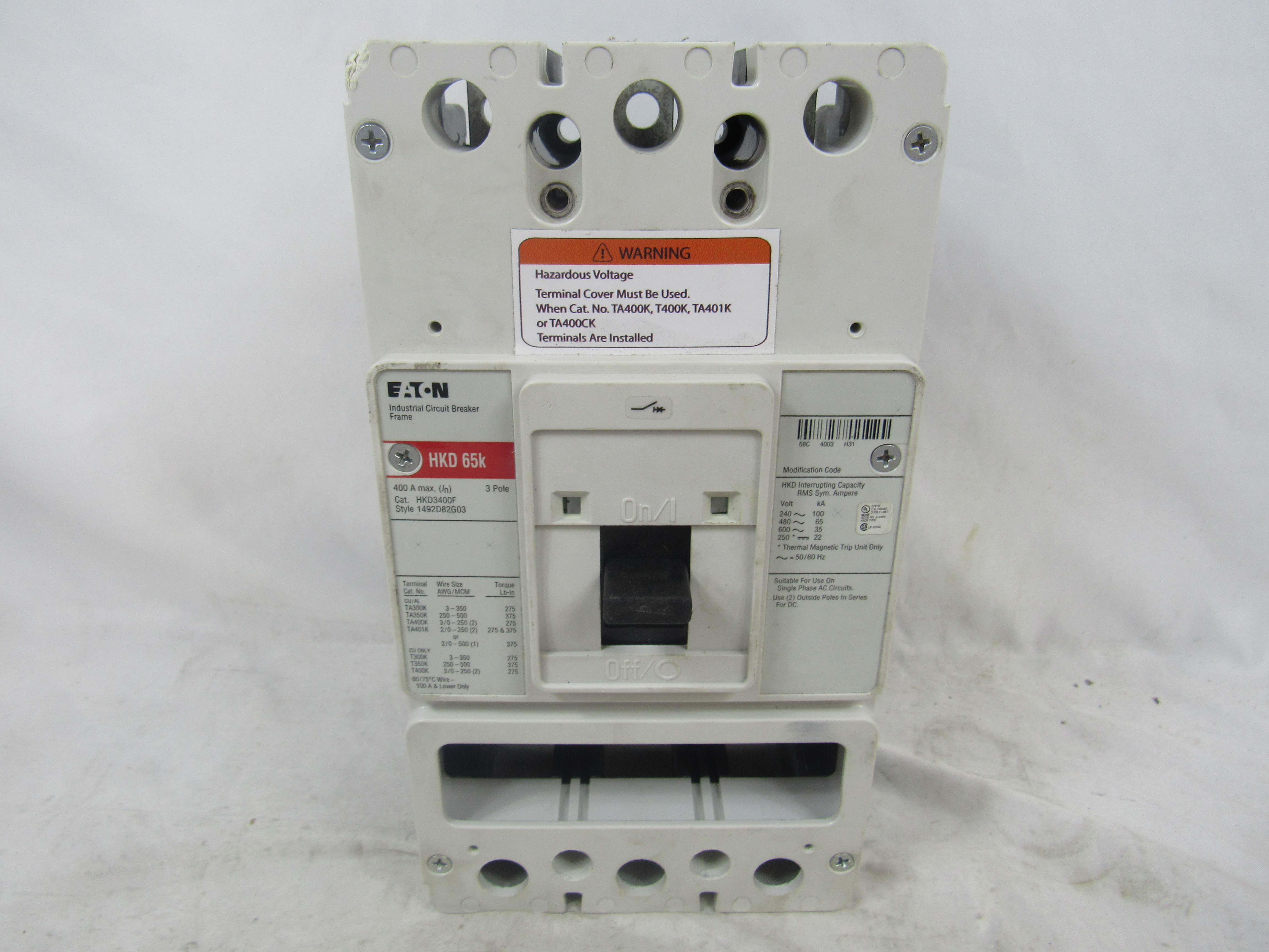 Eaton HKD3400F Molded Case Breakers (MCCBs)