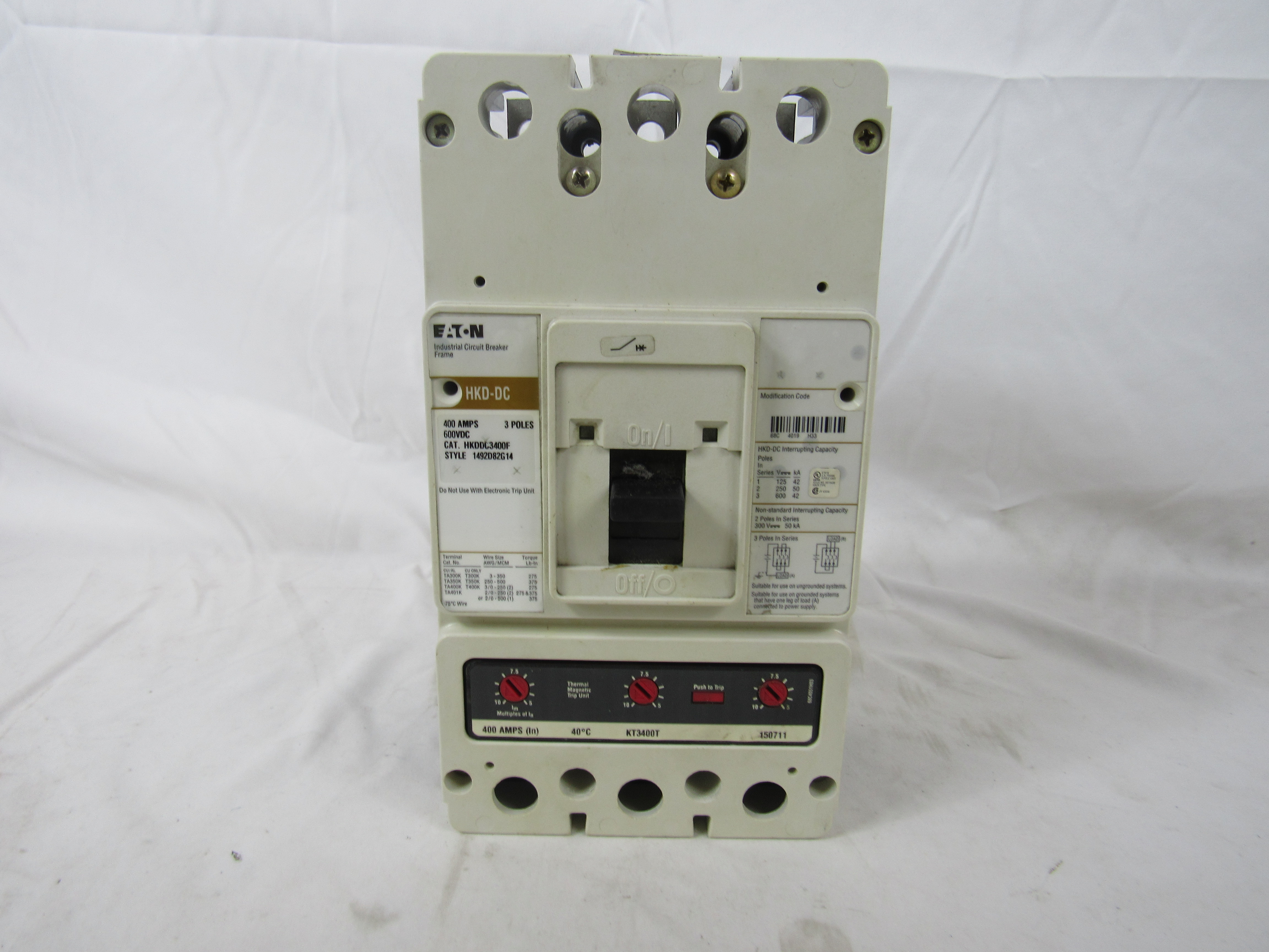 Eaton HKDDC3400 Molded Case Breakers (MCCBs)