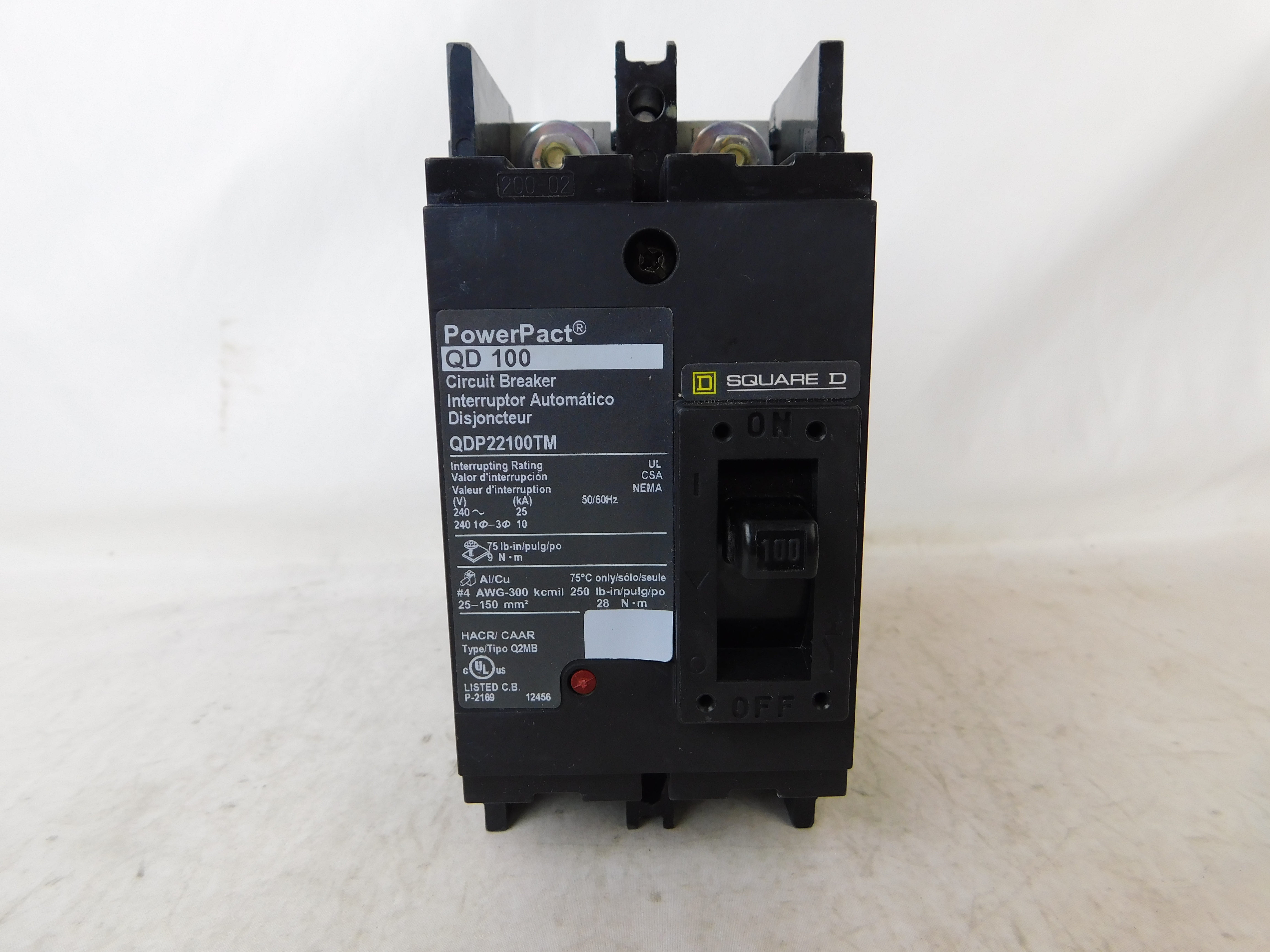 Square D QDP22100TM Molded Case Breakers (MCCBs)