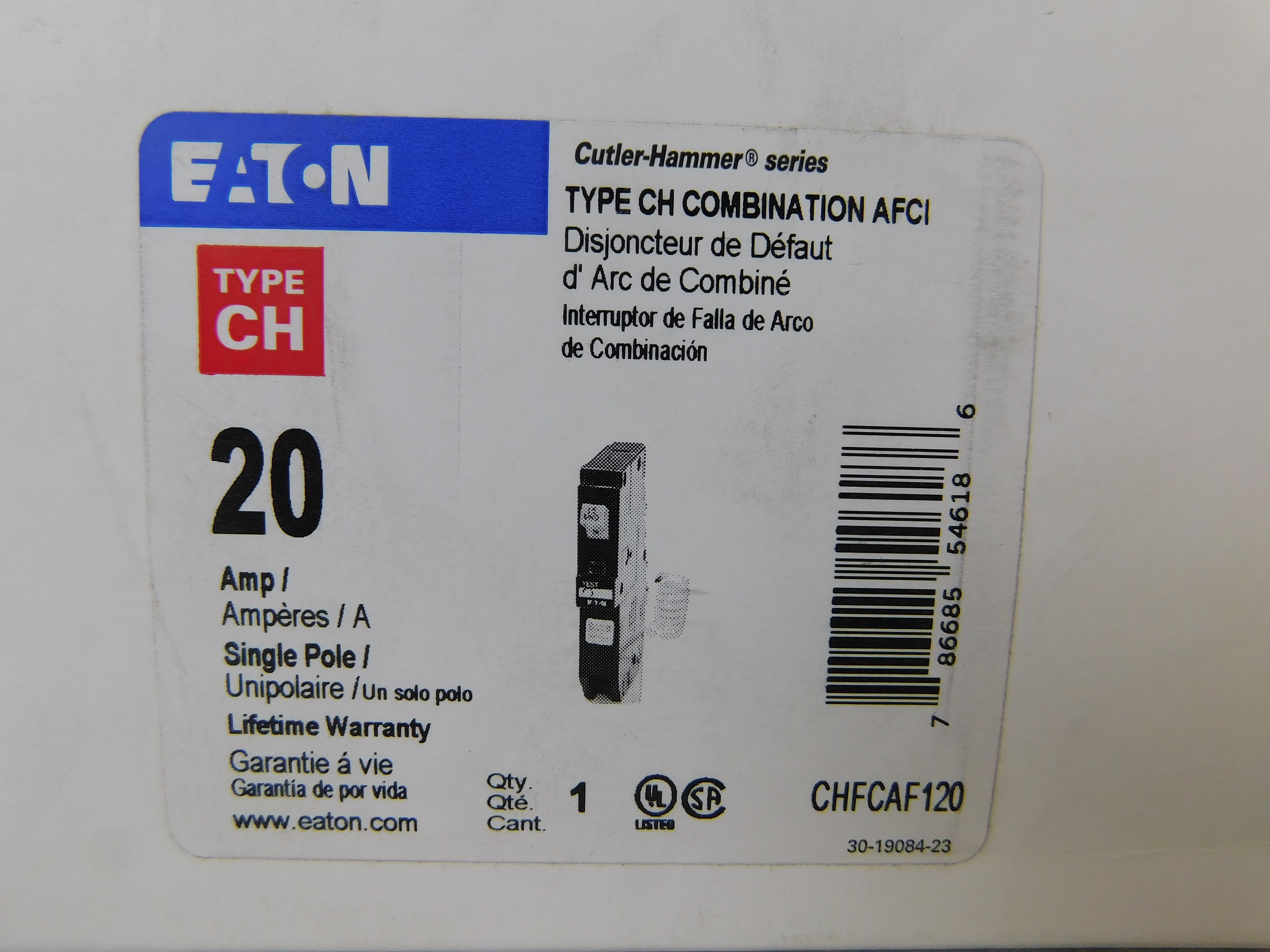 Eaton CHFCAF120 Miniature Circuit Breakers (MCBs)