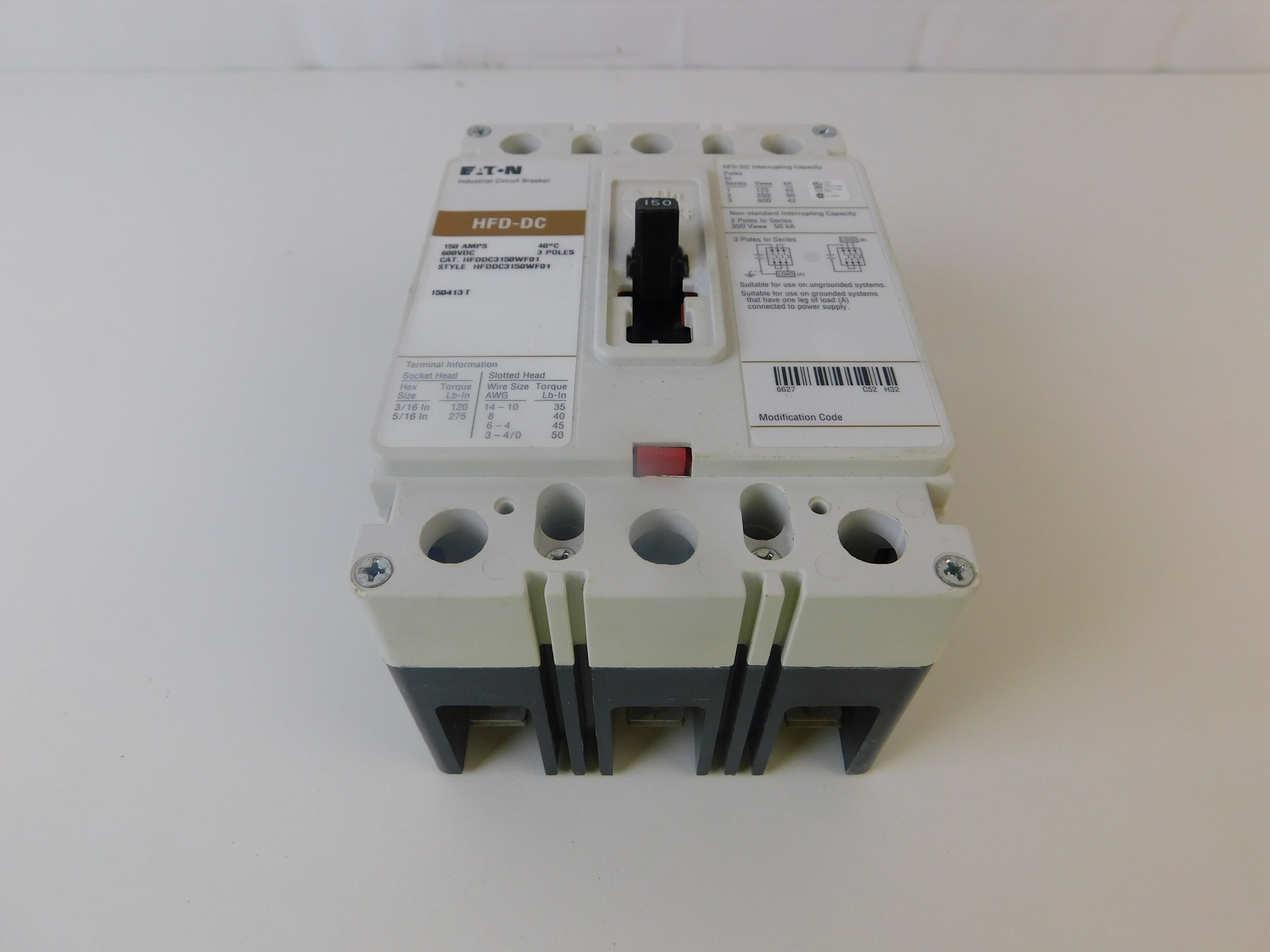 Eaton HFDDC3150WF01 Molded Case Breakers (MCCBs)