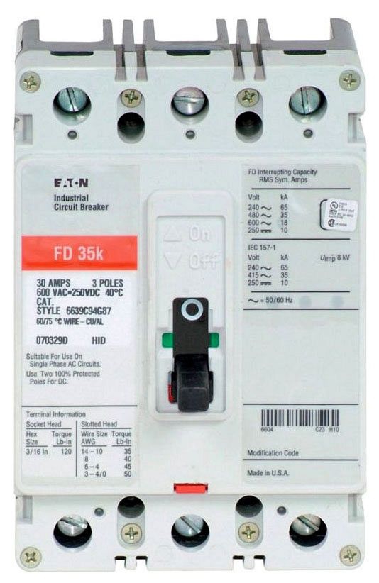 Eaton FD3100 Molded Case Breakers (MCCBs)