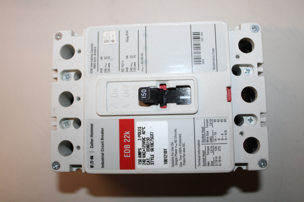 Eaton EDB3150 Molded Case Breakers (MCCBs)