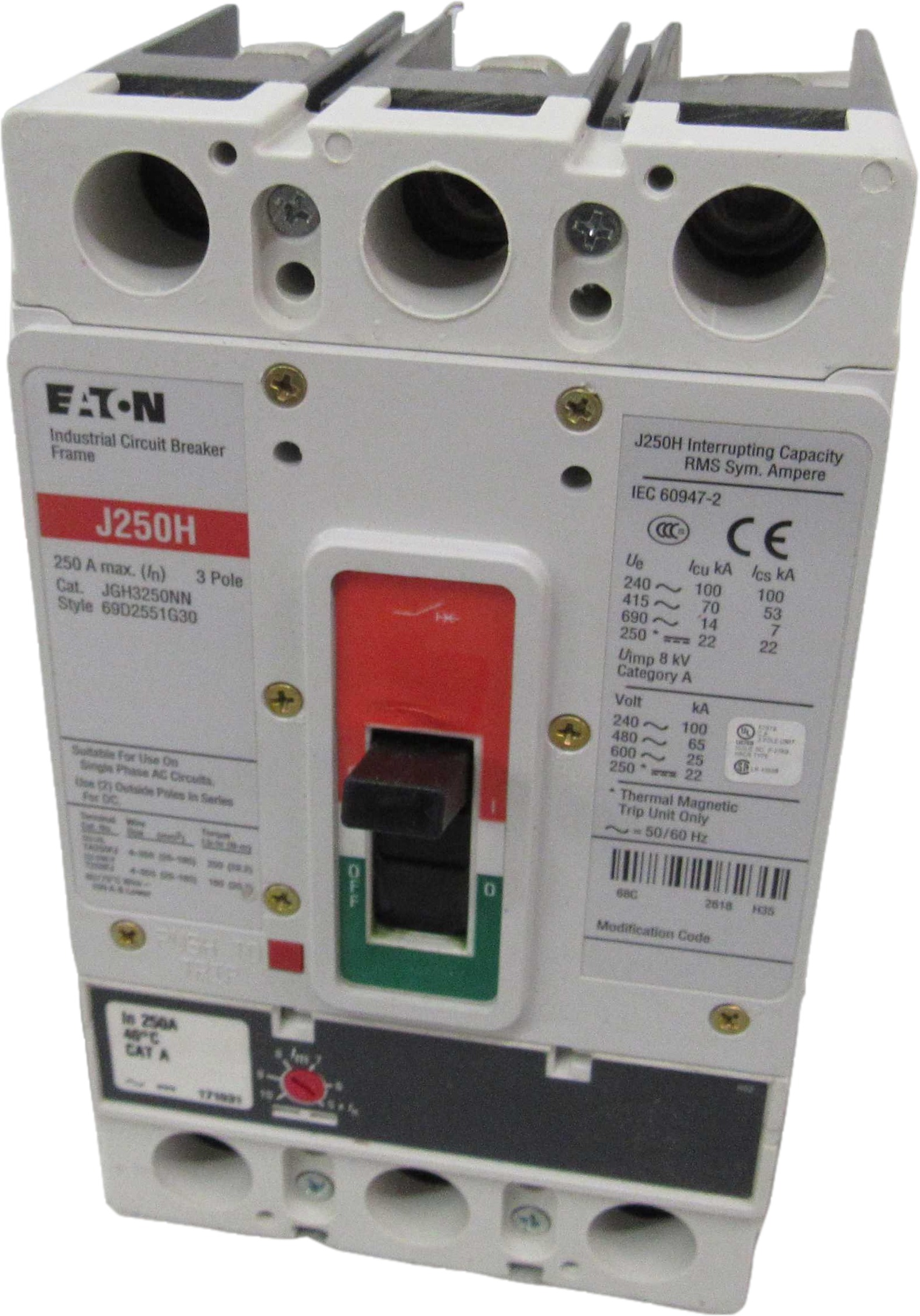 Eaton JGH3250FAG Molded Case Breakers (MCCBs)