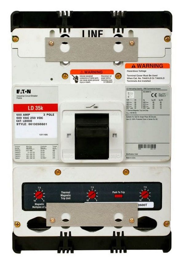 Eaton LD3600WK Molded Case Breakers (MCCBs)