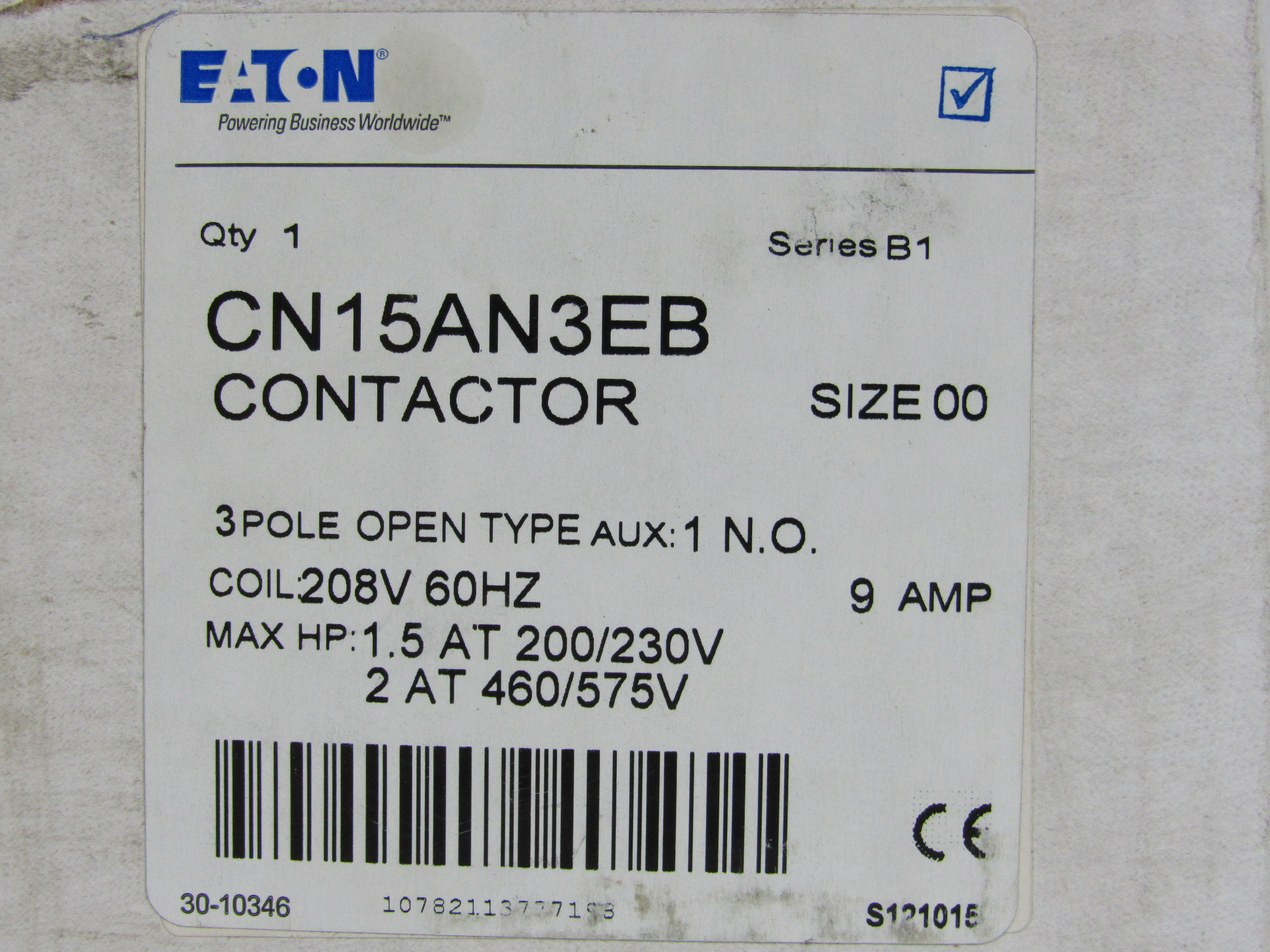 Eaton CN15AN3EB NEMA and IEC Contactors