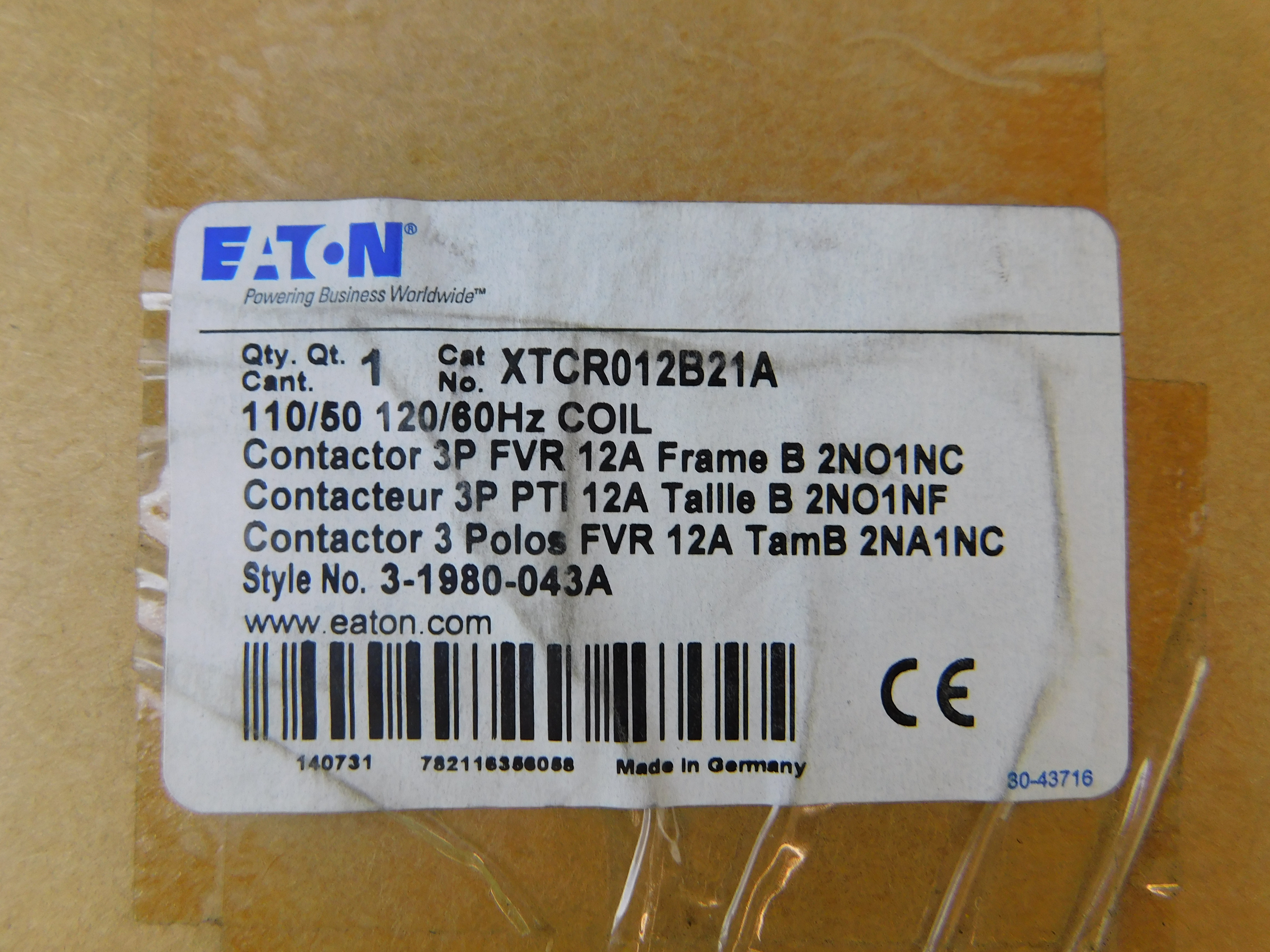Eaton XTCR012B21A Other Contactors