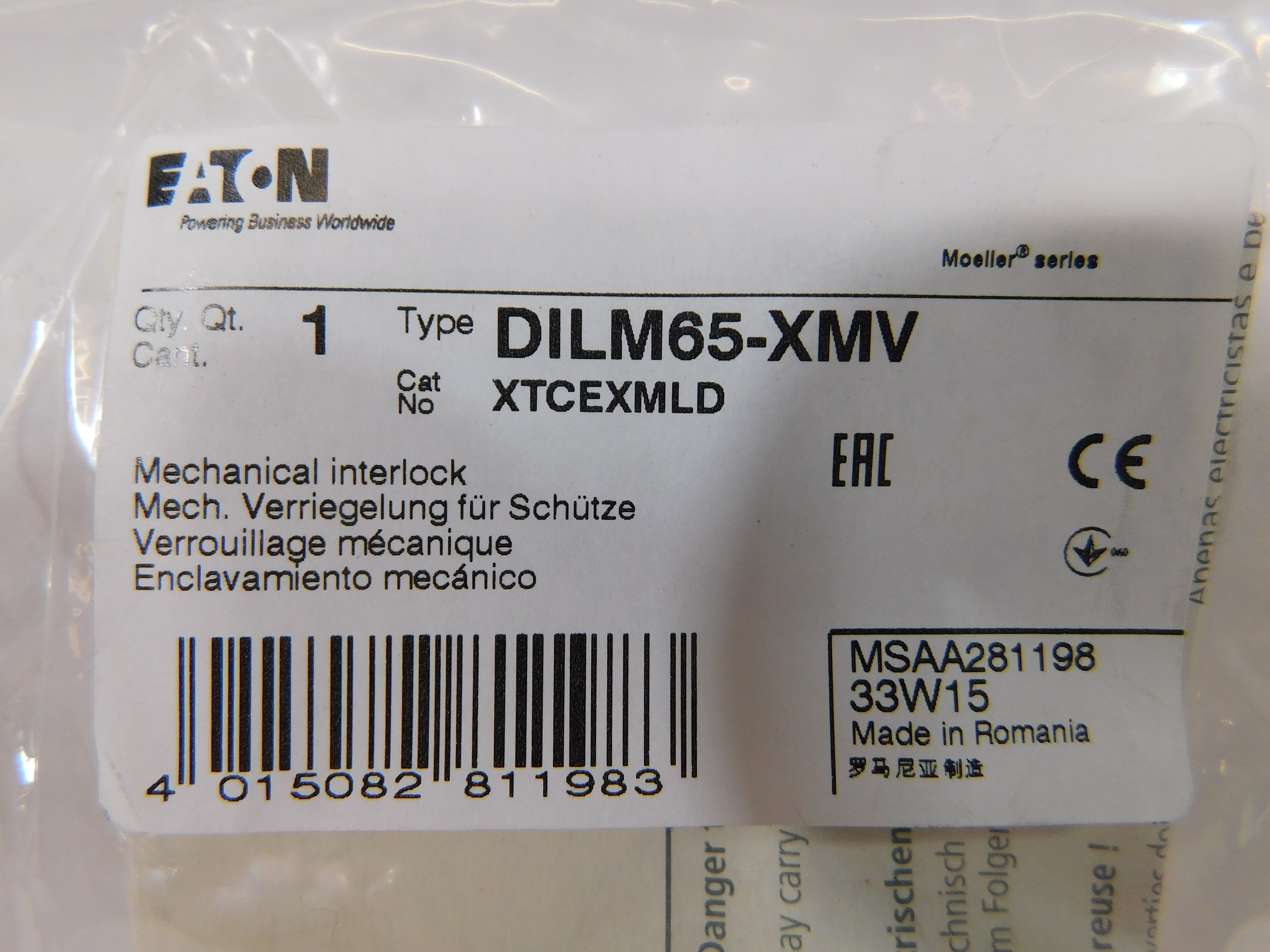 Eaton XTCEXMLD Starter and Contactor Accessories