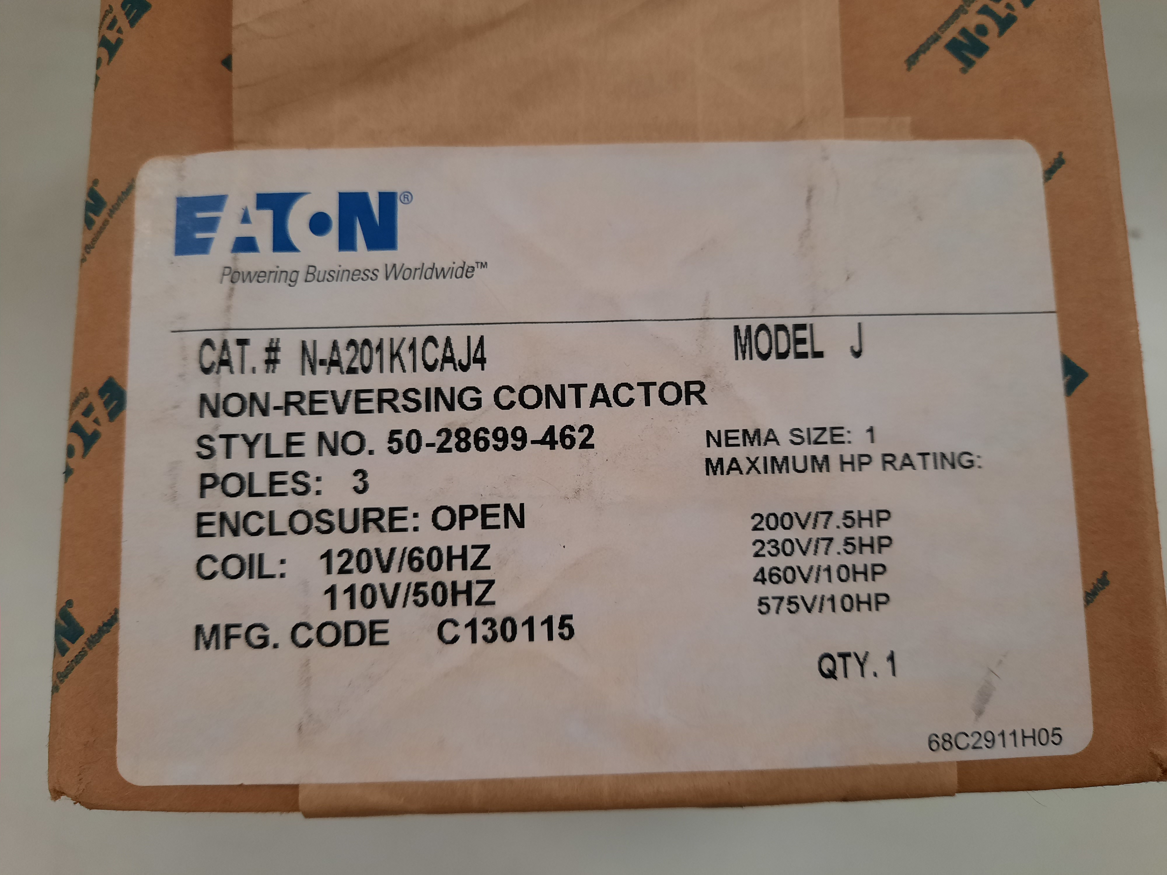 Eaton N-A201K1CAJ4 Other Contactors