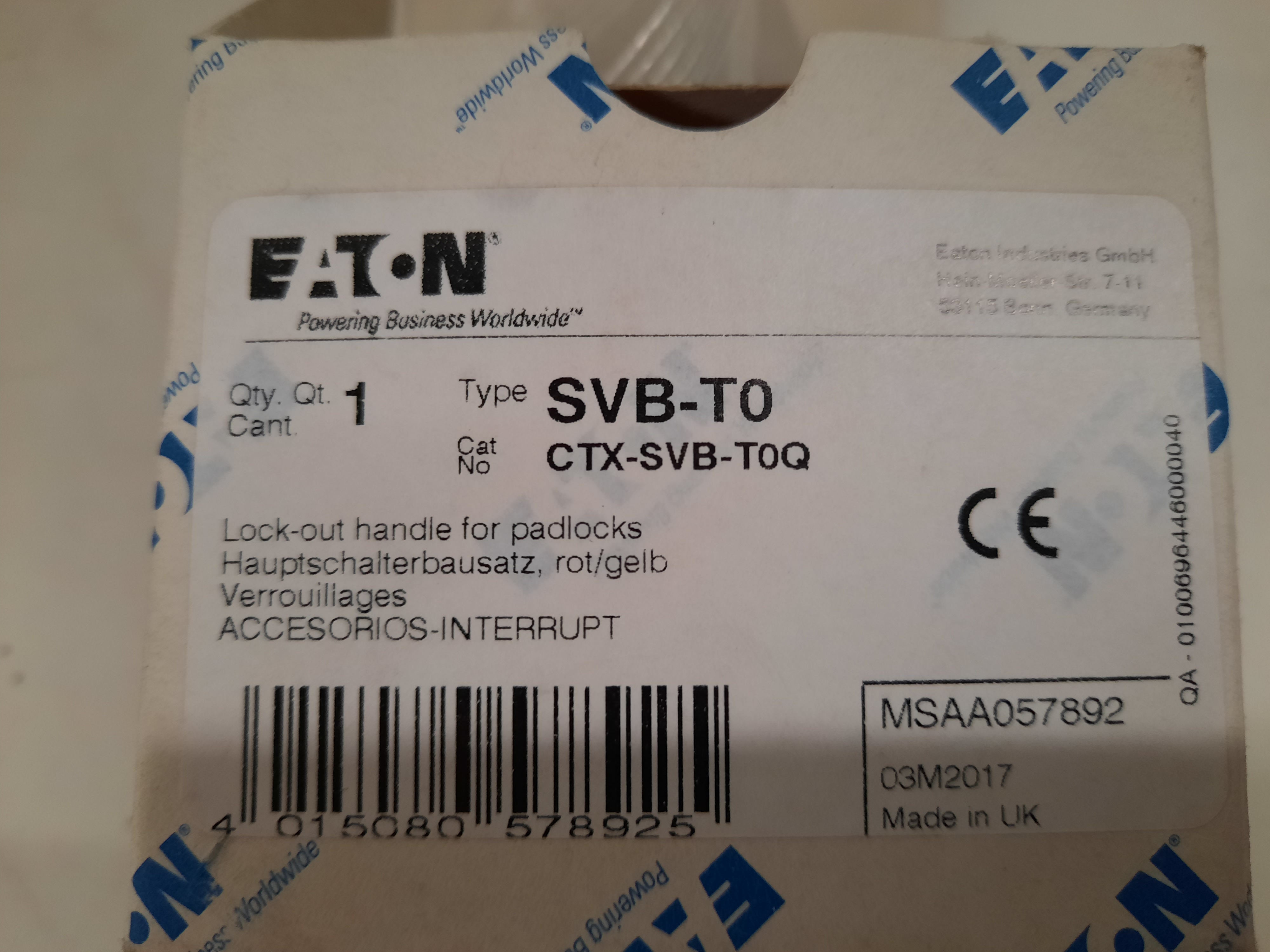 Eaton CTX-SVB-T0Q Switch Accessories Eaton CTX-SVB-T0Q Switch Accessories