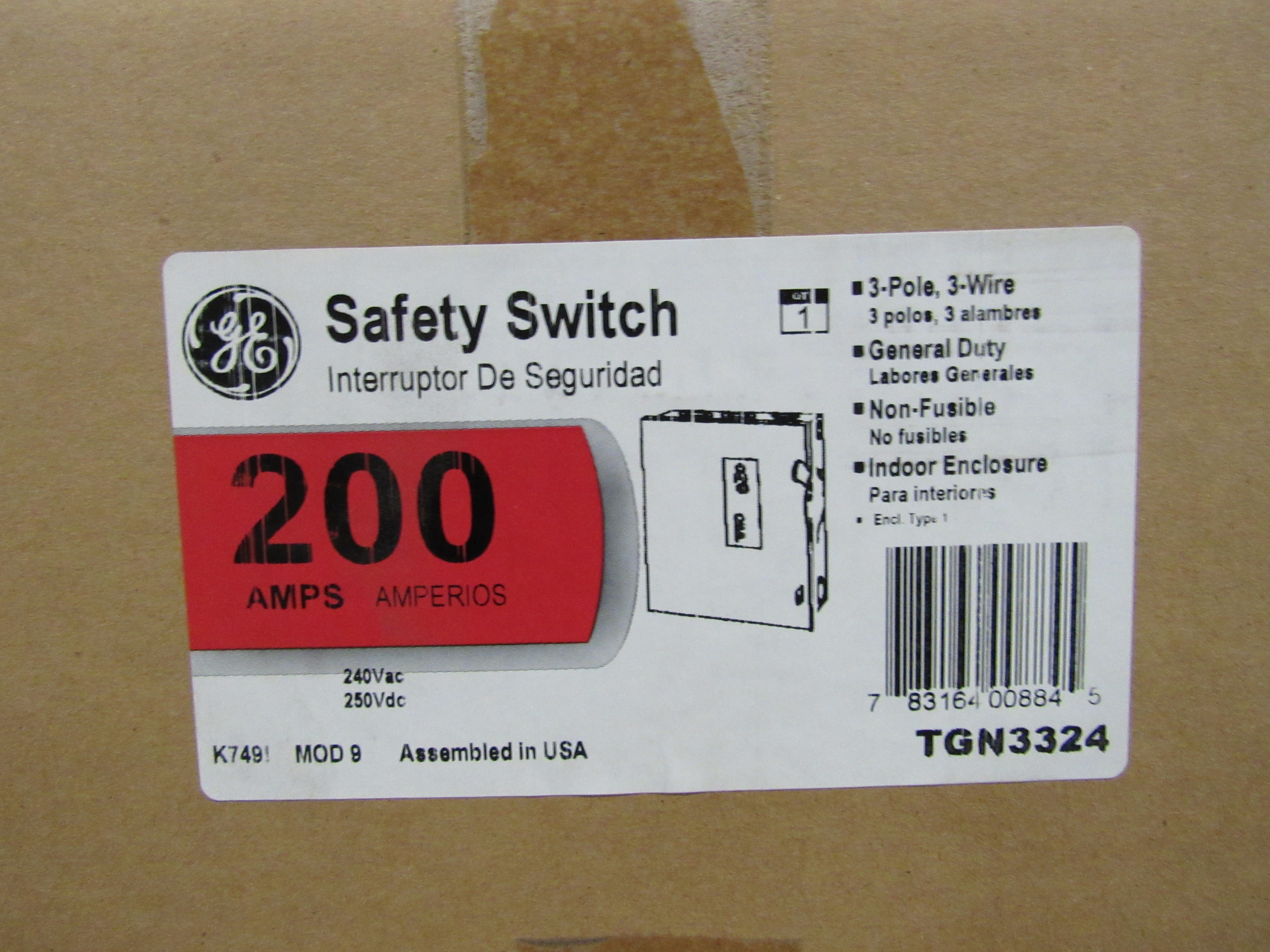 GE TGN3324 Safety Switches