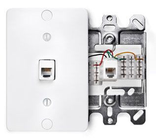 Leviton Manufacturing 40253-W Telephone Wall Jack