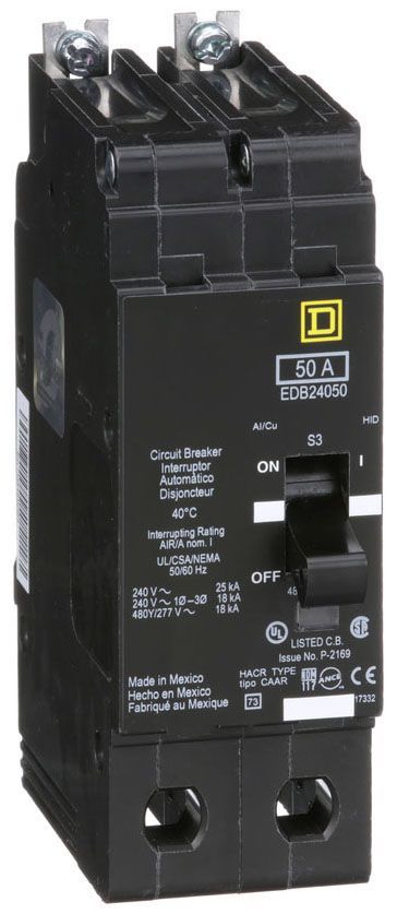 Square D EDB24050 Miniature Circuit Breakers (MCBs)