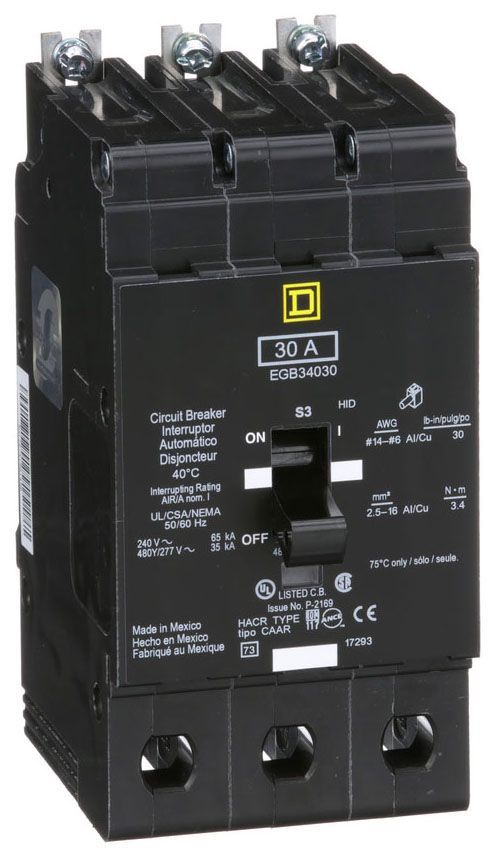 Square D EGB34030 Miniature Circuit Breakers (MCBs)