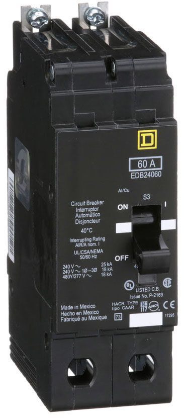 Square D EDB24060 Miniature Circuit Breakers (MCBs)
