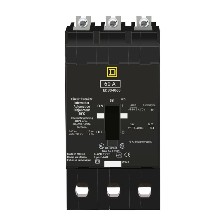 Square D EDB34060 Miniature Circuit Breakers (MCBs)