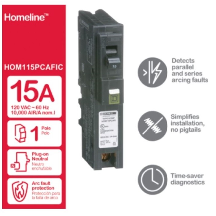 Square D HOM115PCAFIC Miniature Circuit Breakers (MCBs)