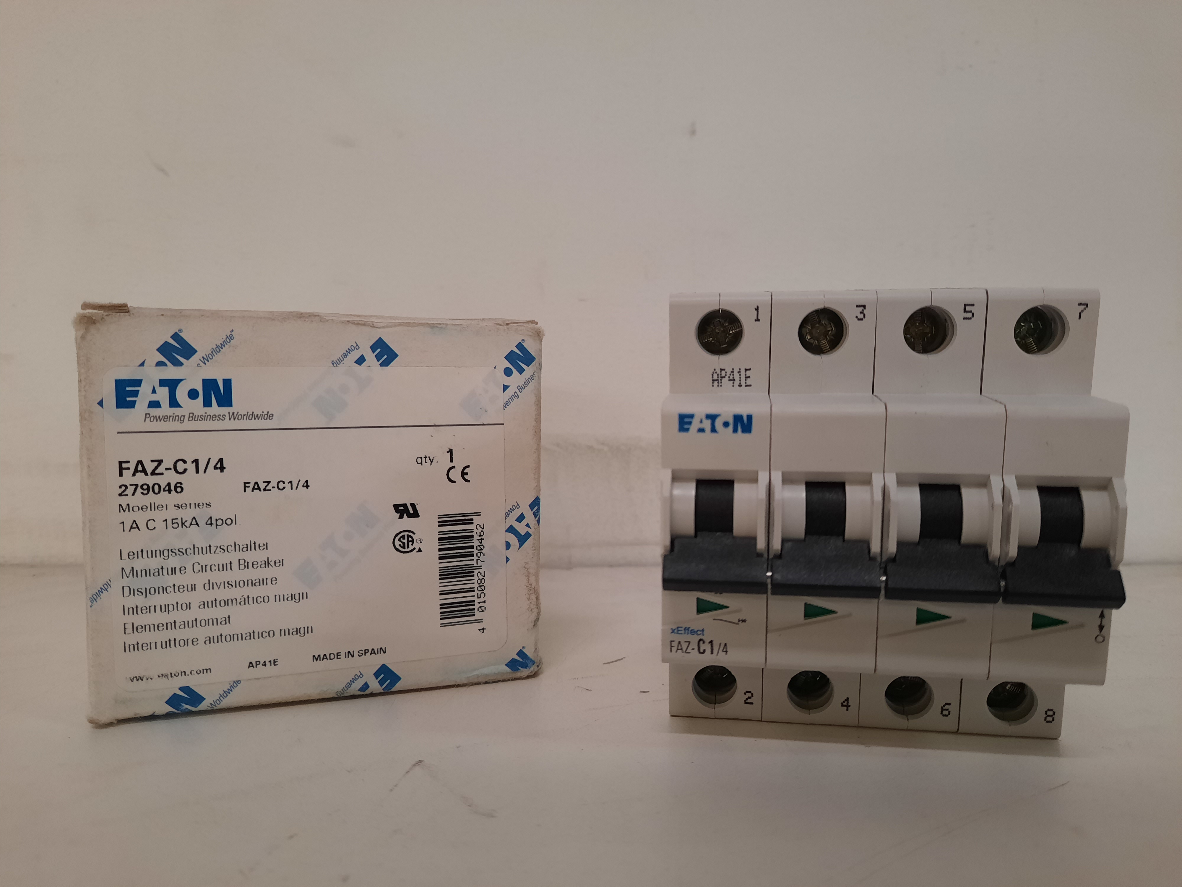 Eaton FAZ-C1/4 Miniature Circuit Breakers (MCBs)