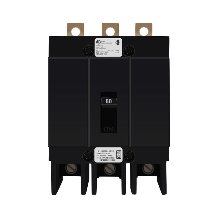 Eaton GHB3080 Non-Interchangeable Trip Circuit Breaker