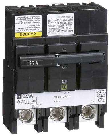 Square D QOB3125VH Molded Case Breakers (MCCBs)