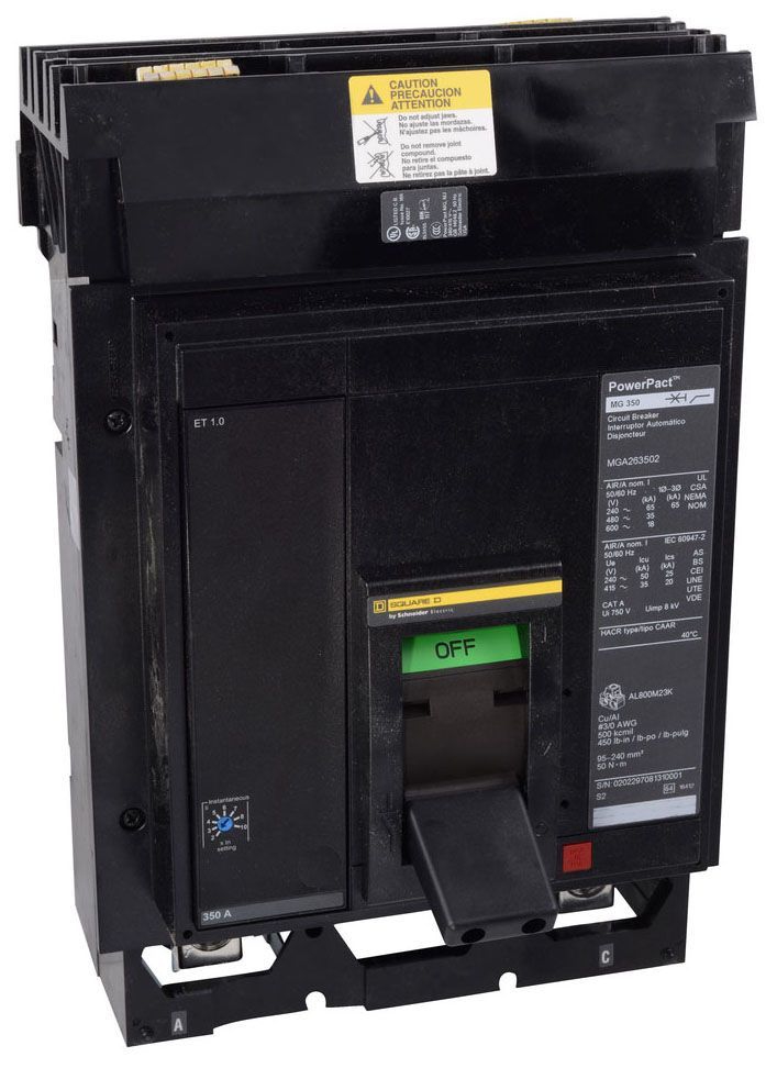 Square D MGA36400 Panelboard Molded Case Circuit Breaker