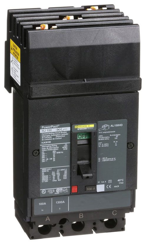Square D HJA36100 Panelboard Molded Case Circuit Breaker