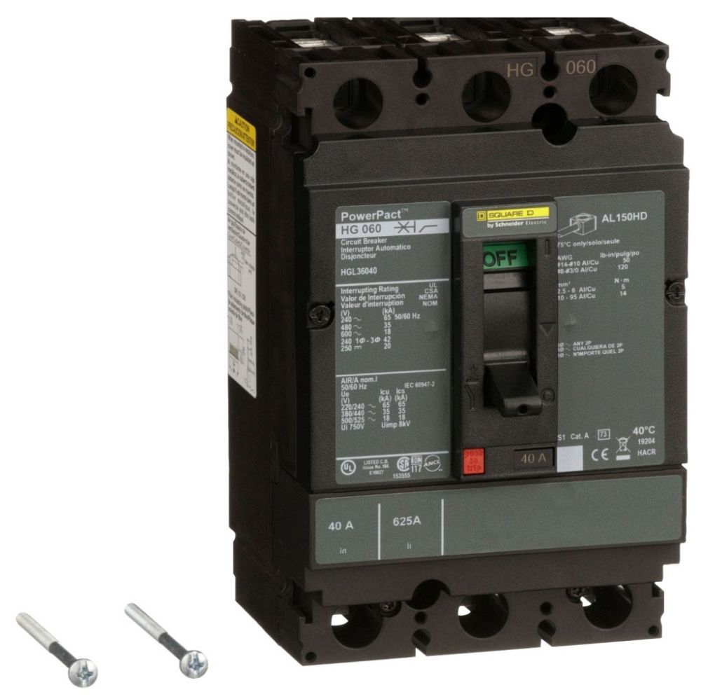 Square D HJL36040 Molded Case Breakers (MCCBs)