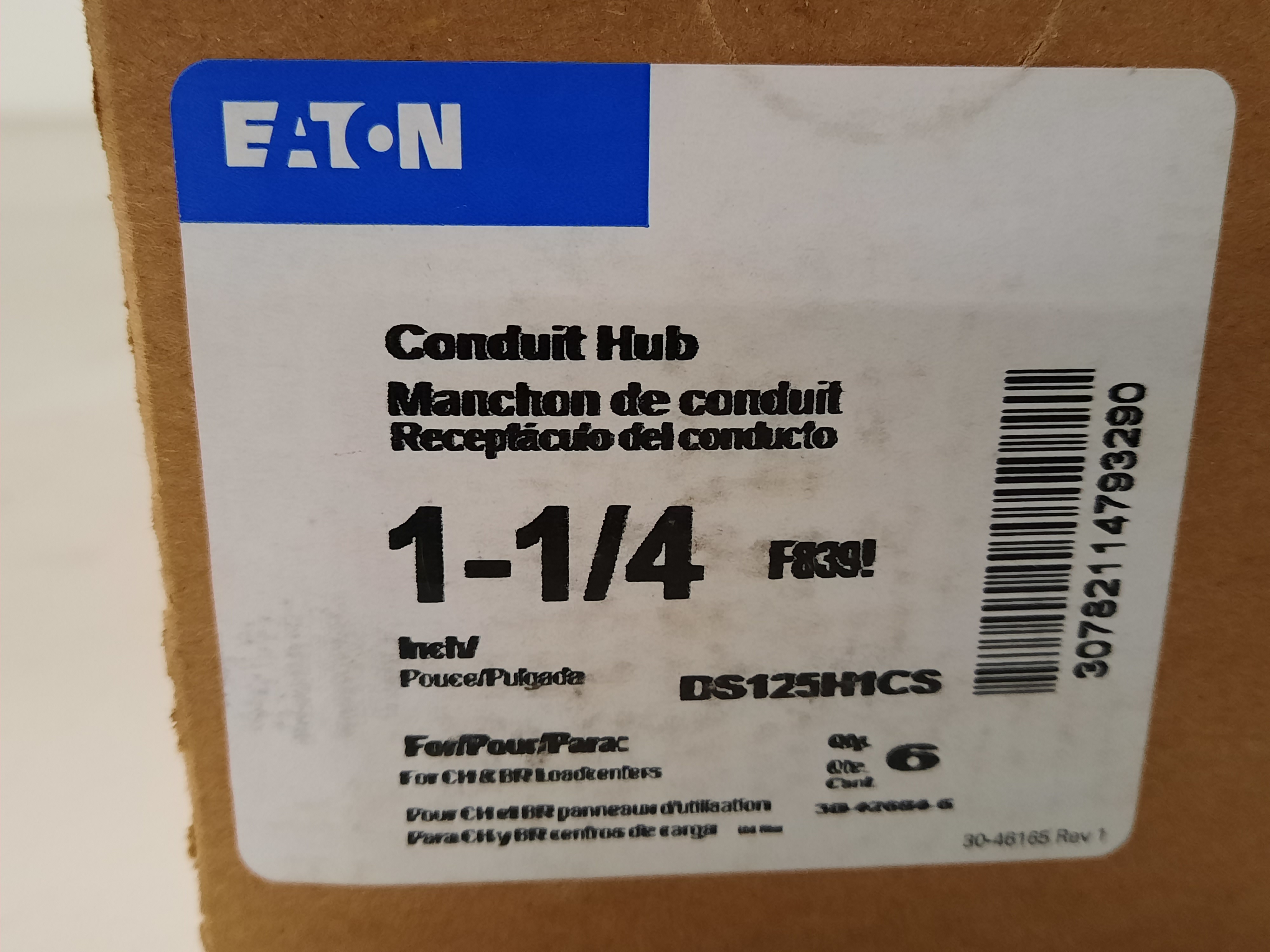 Eaton DS125H1CS Load Center Conduit Hub