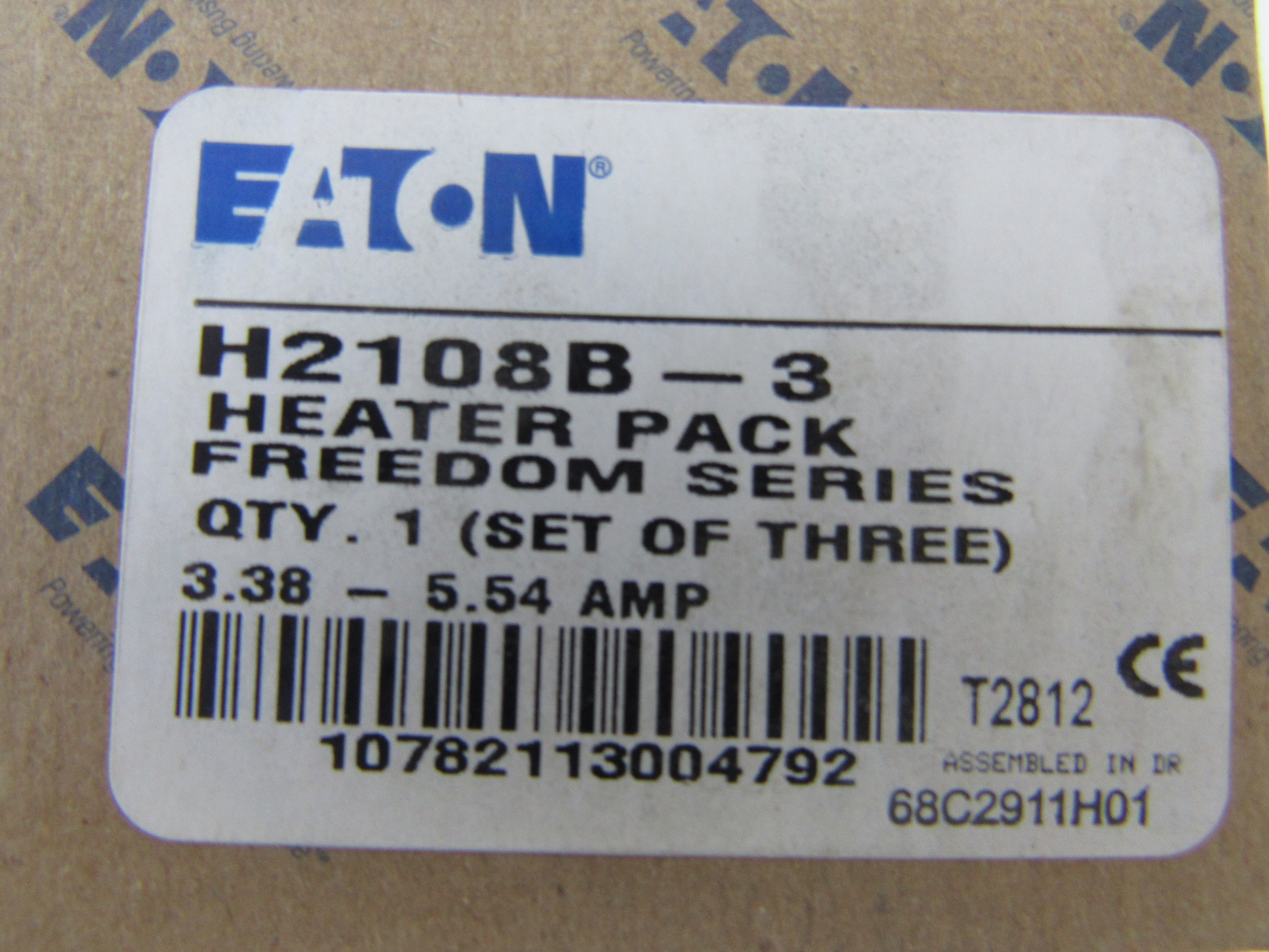 Eaton H2108B-3 Overload Relay Heater