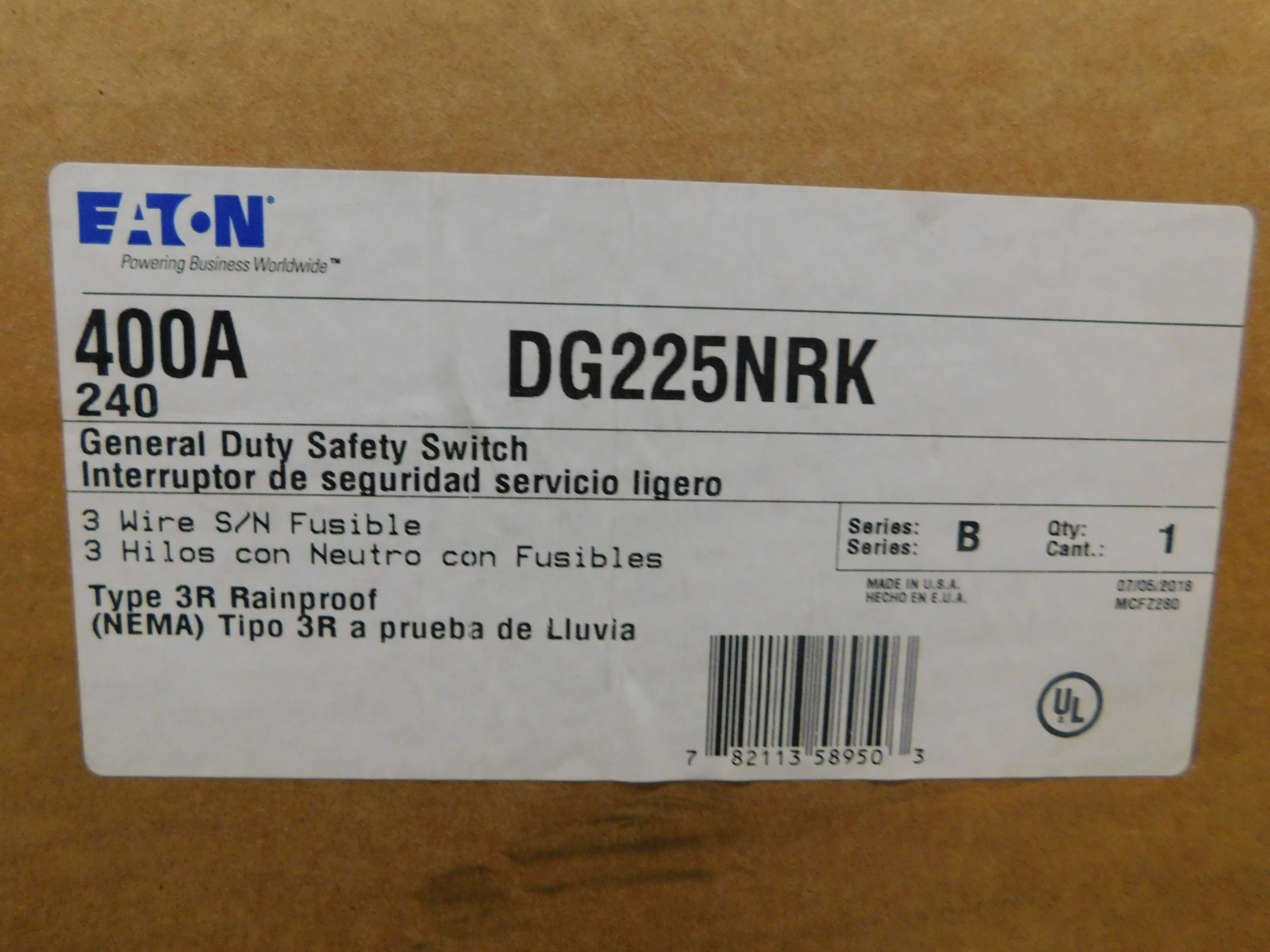 Eaton DG225NRK General Duty Safety Switches