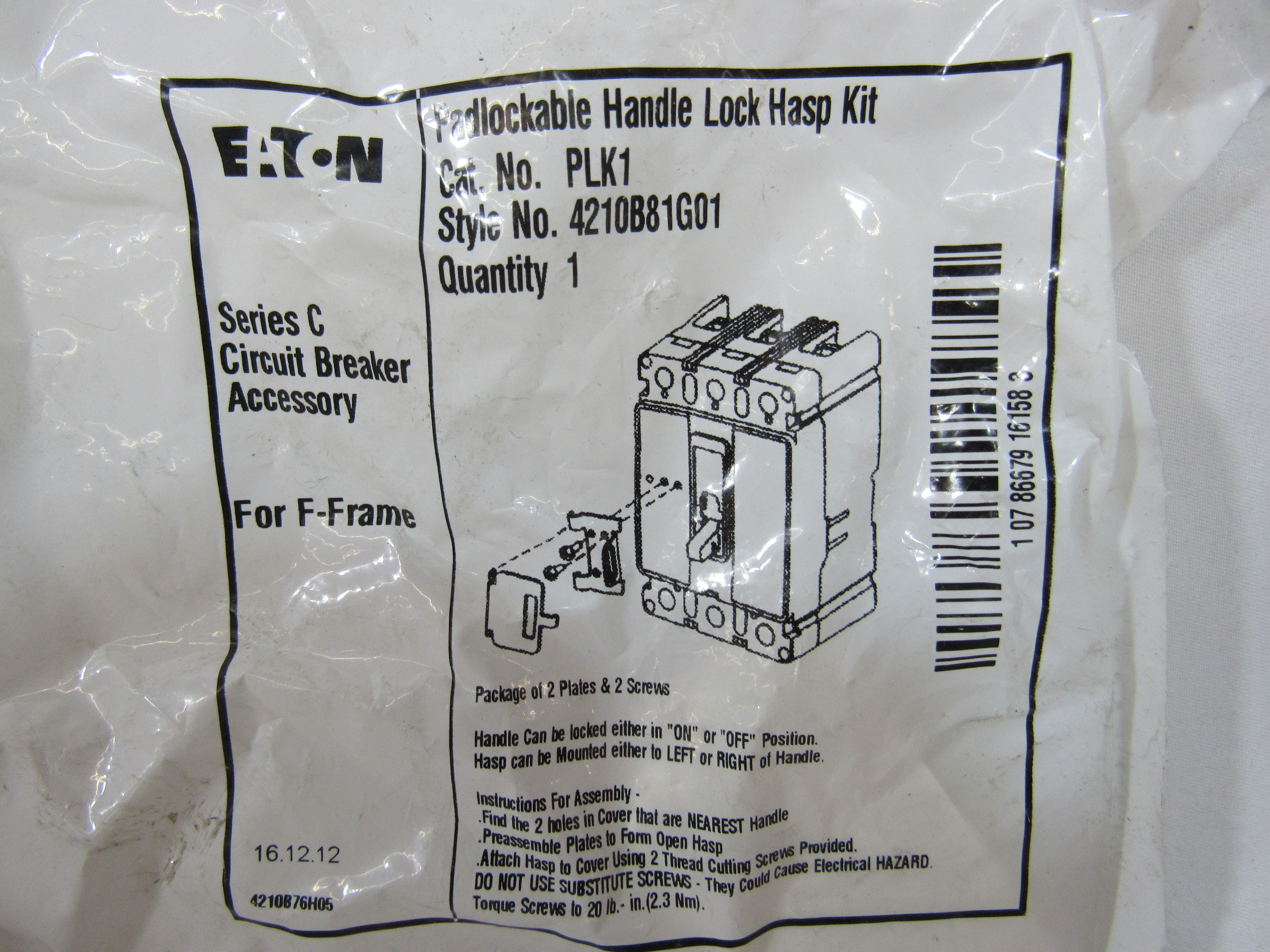 Eaton PLK1 Circuit Breaker Accessories