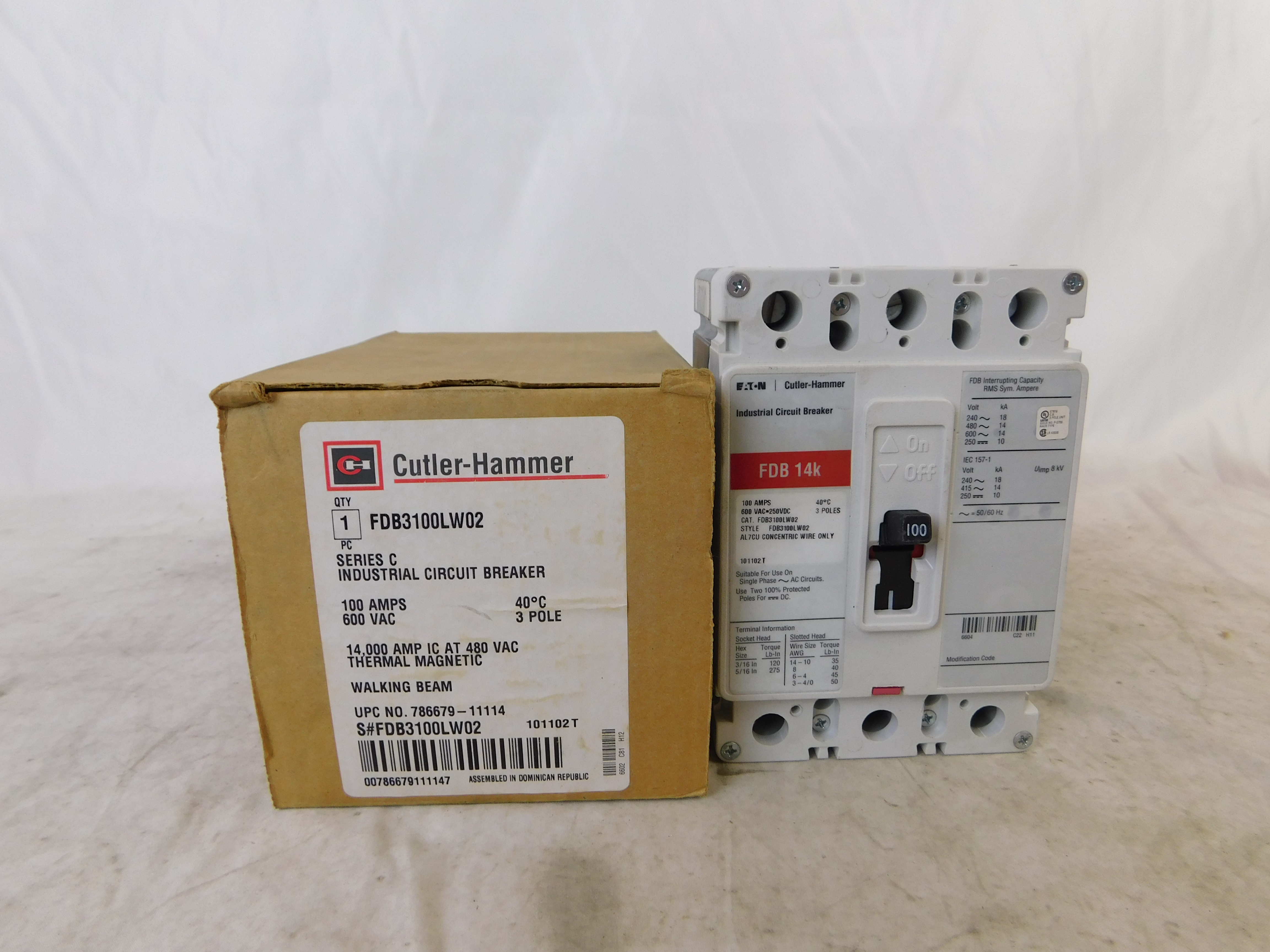Eaton FDB3100LW02 Molded Case Breakers (MCCBs)