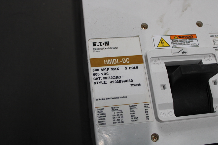 Eaton HMDLDC3800F Molded Case Breakers (MCCBs)