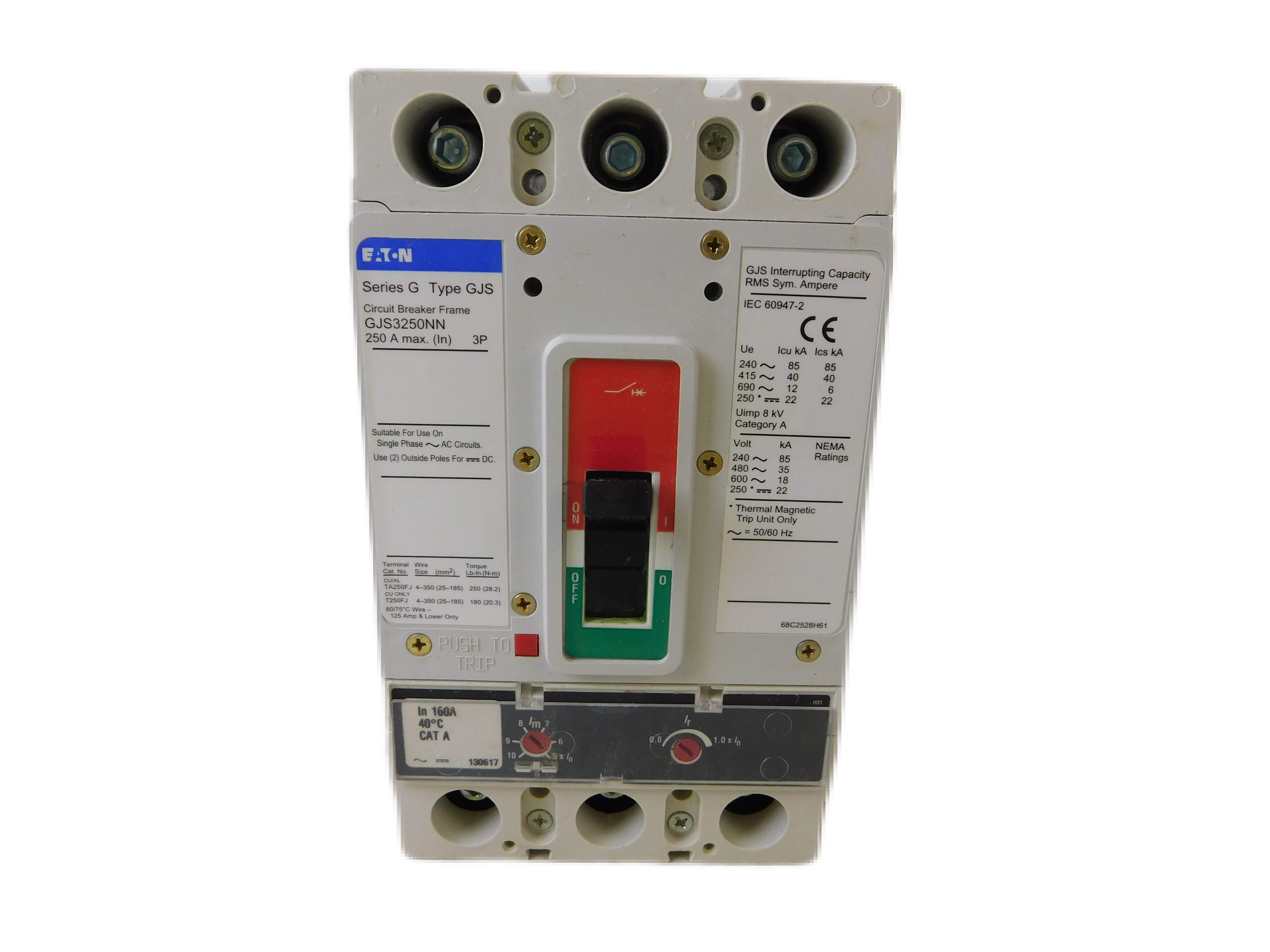 Eaton GJS3160AAWZ1 Molded Case Breakers (MCCBs)