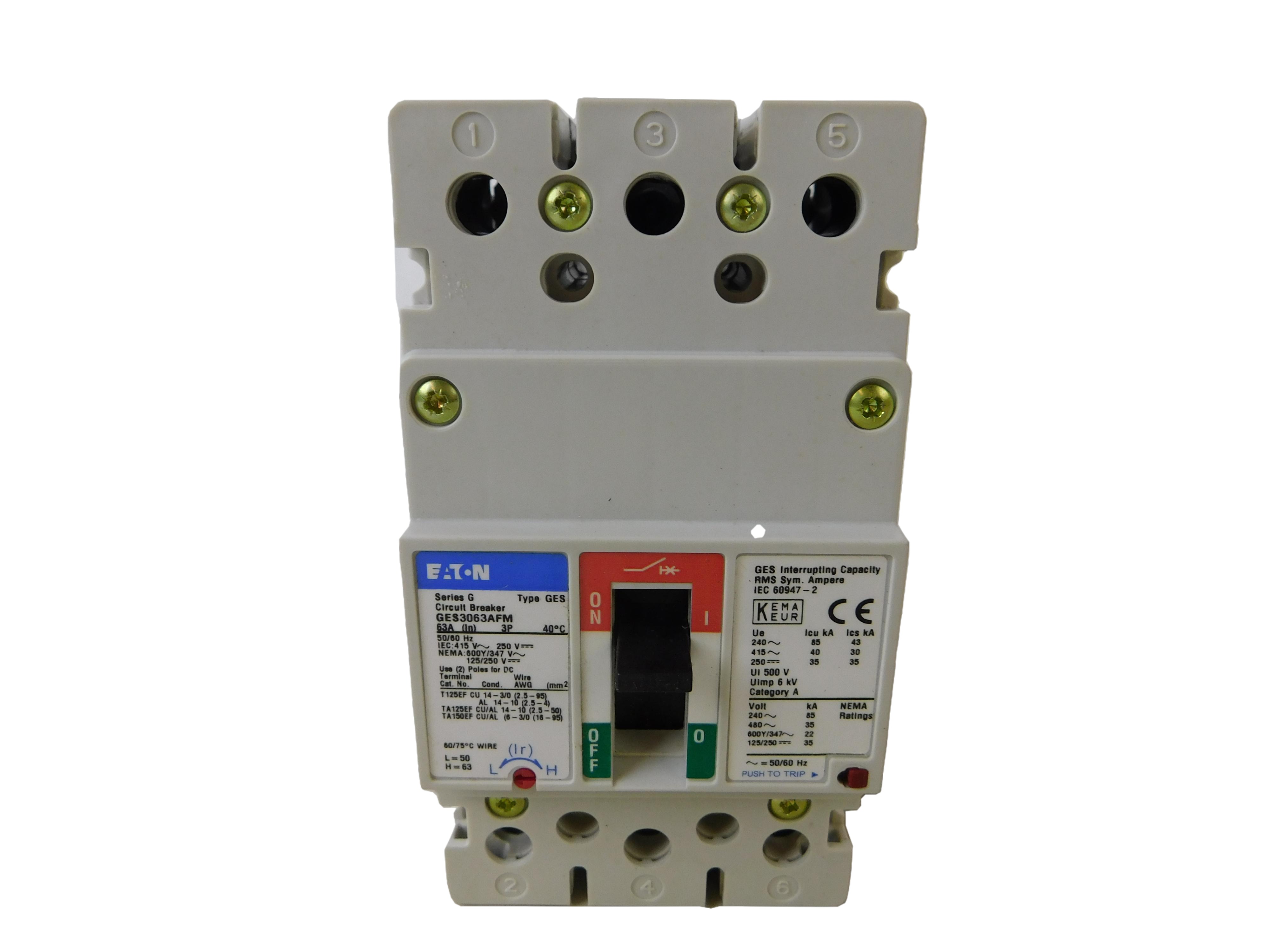 Eaton GES3063AFM Molded Case Breakers (MCCBs)