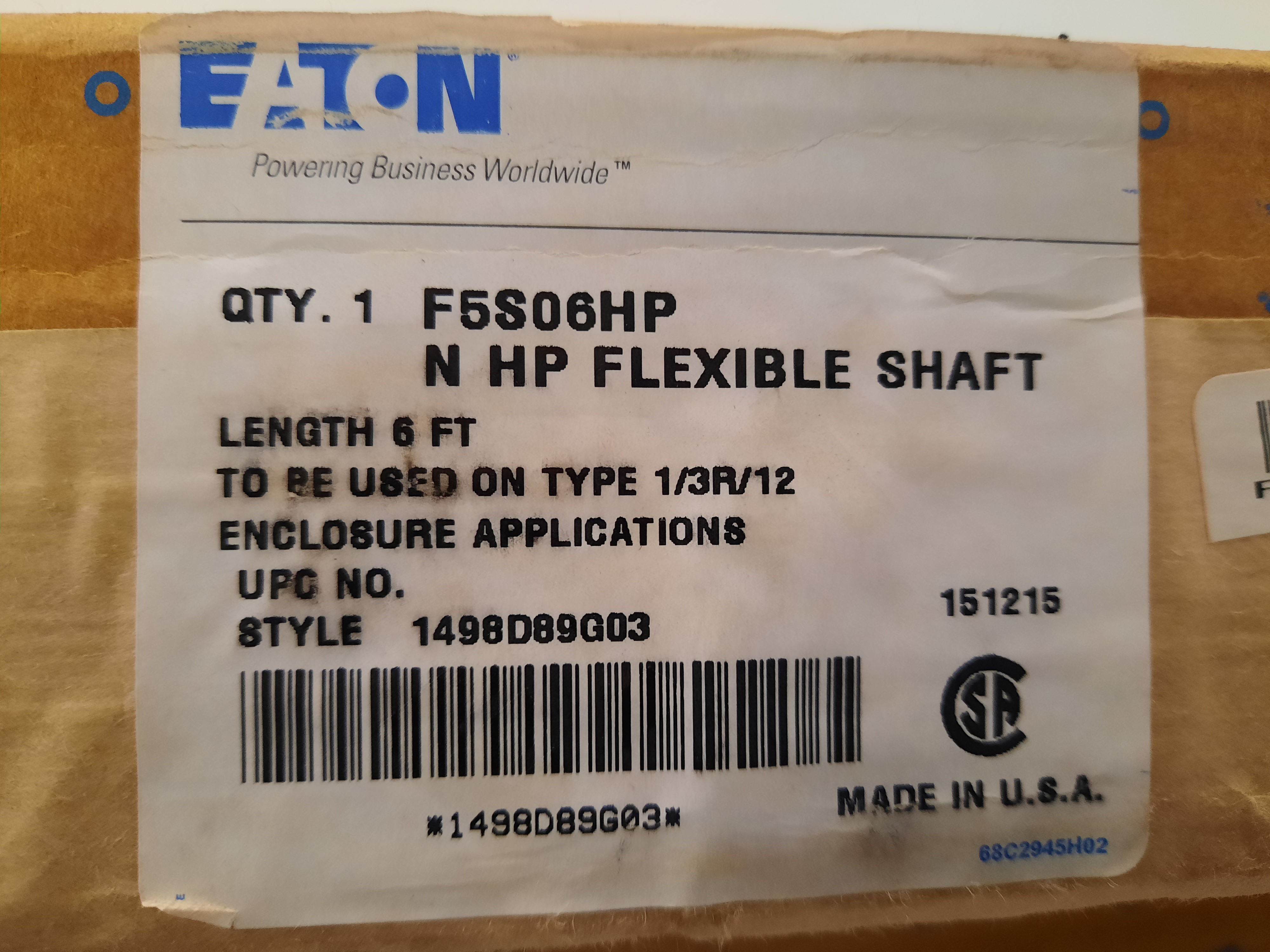 Eaton F5S06HP Circuit Breaker Accessories