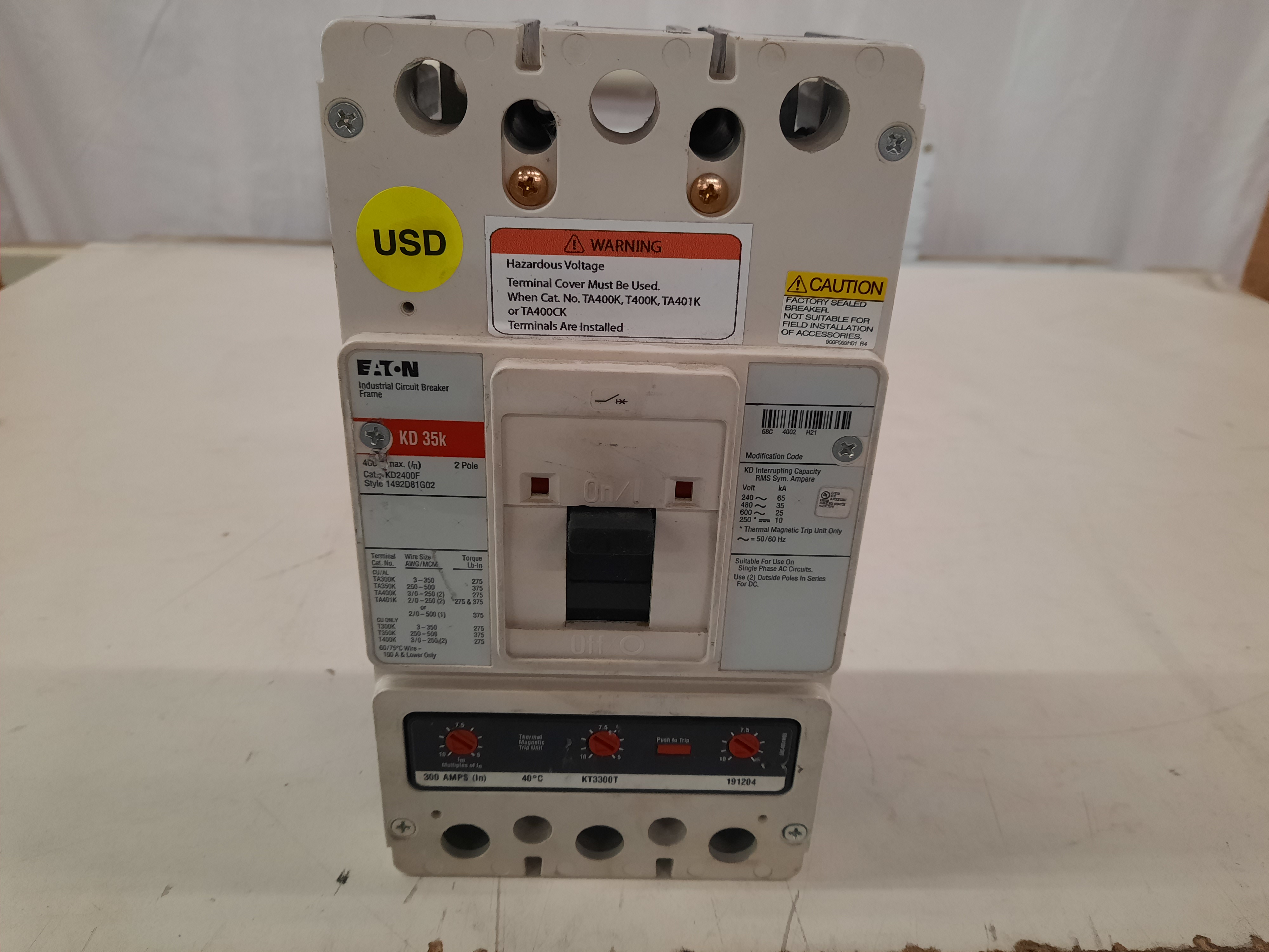 Eaton KD2300 Molded Case Breakers (MCCBs)